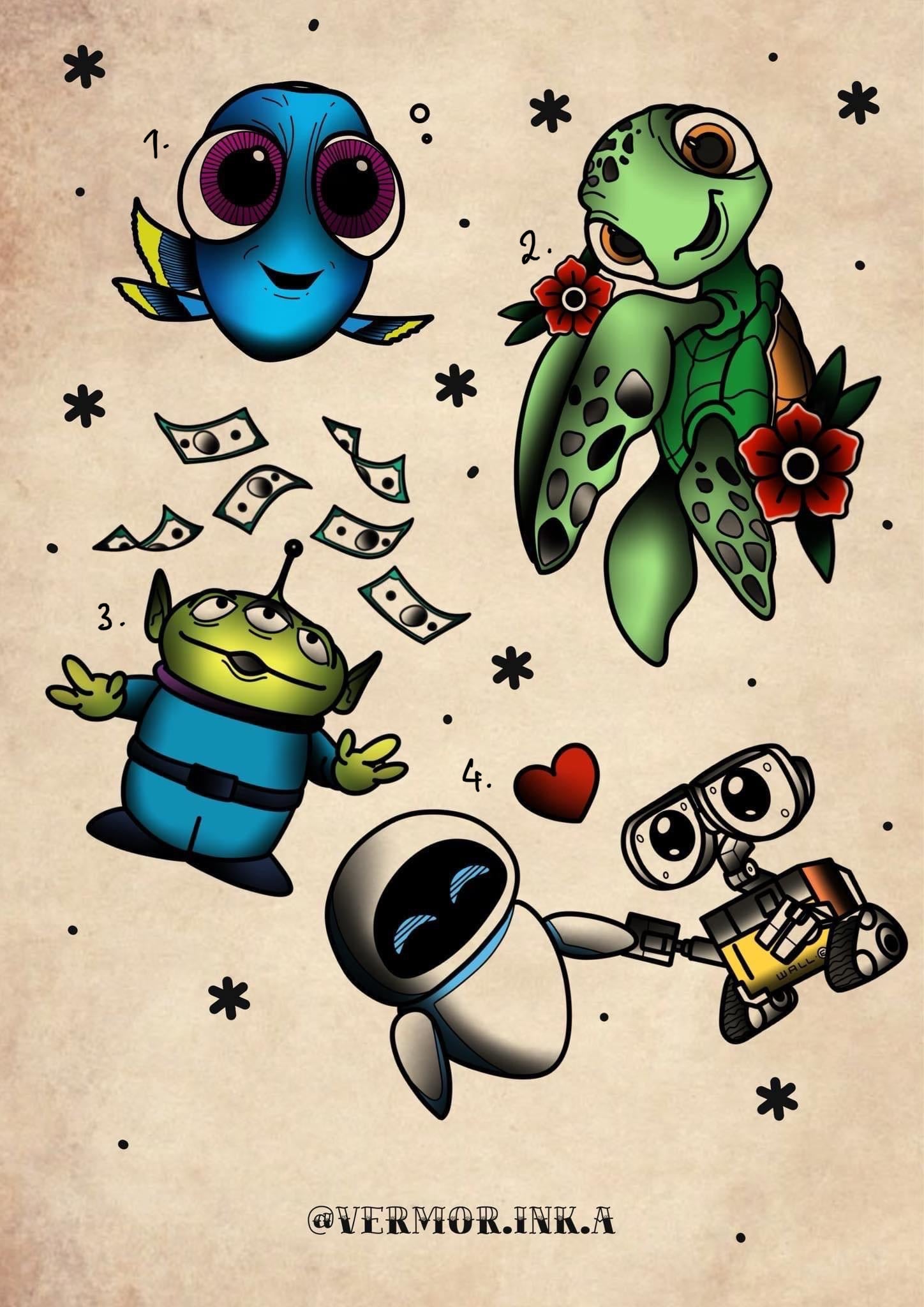 Pixar inspired designs by Veronika