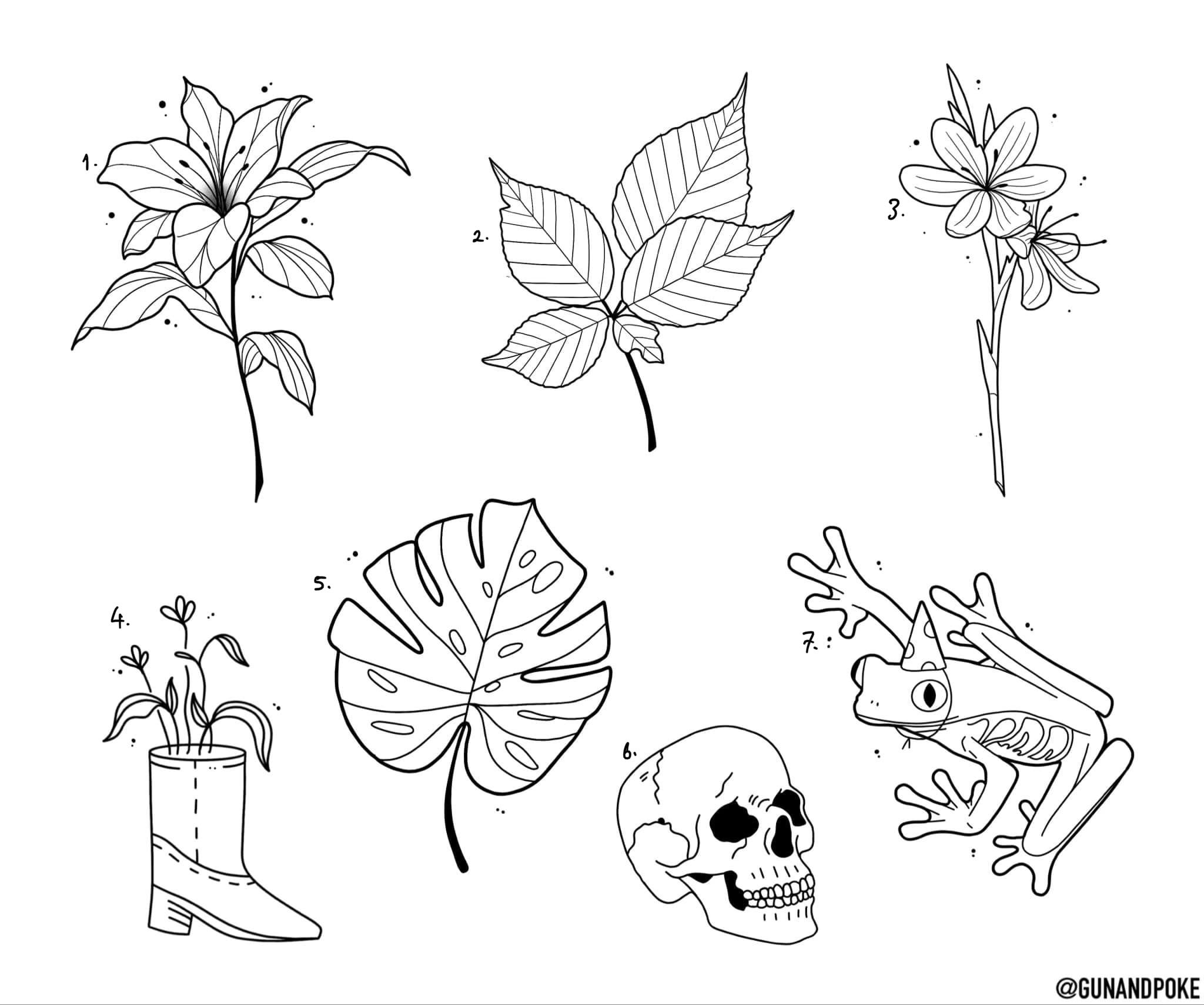 Fine Line and Illustrative inspired designs by Amy