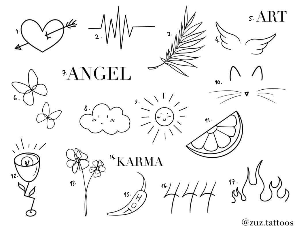 Fine Line and Illustrative inspired designs by Emily Rock'n'Roll