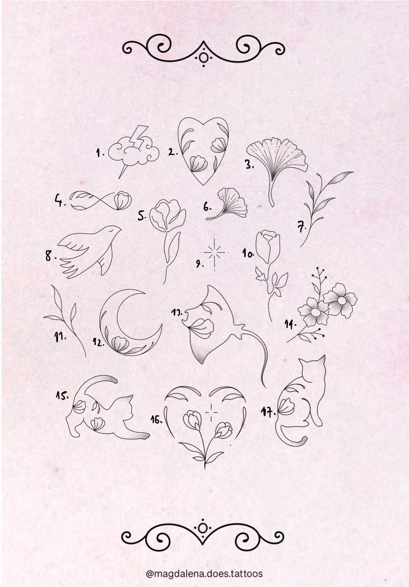 Fine Line and Illustrative inspired designs by Magda