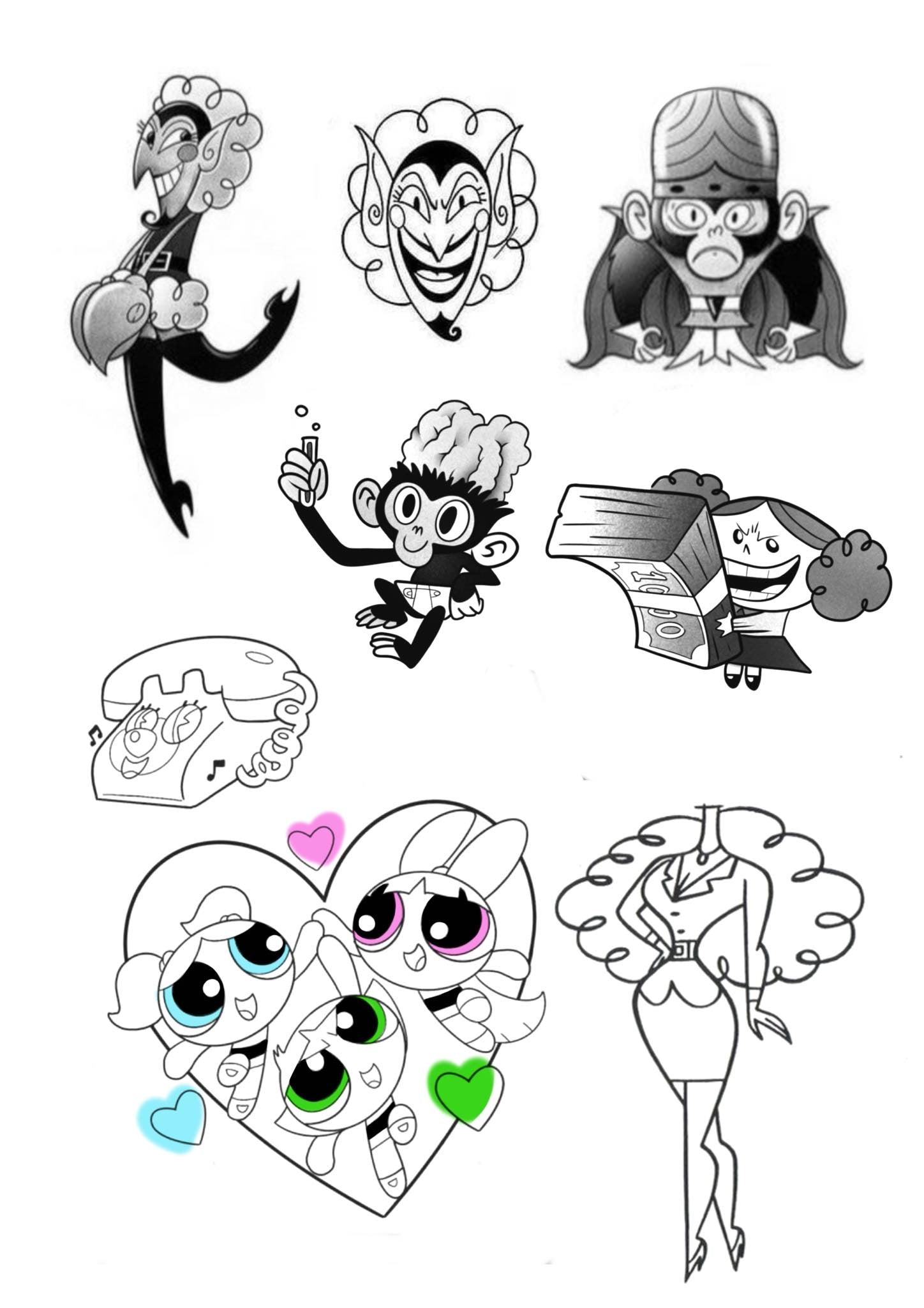 Cartoon Network inspired designs by Krista