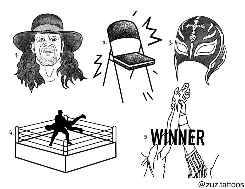 Wrestling inspired designs by Zuzanna