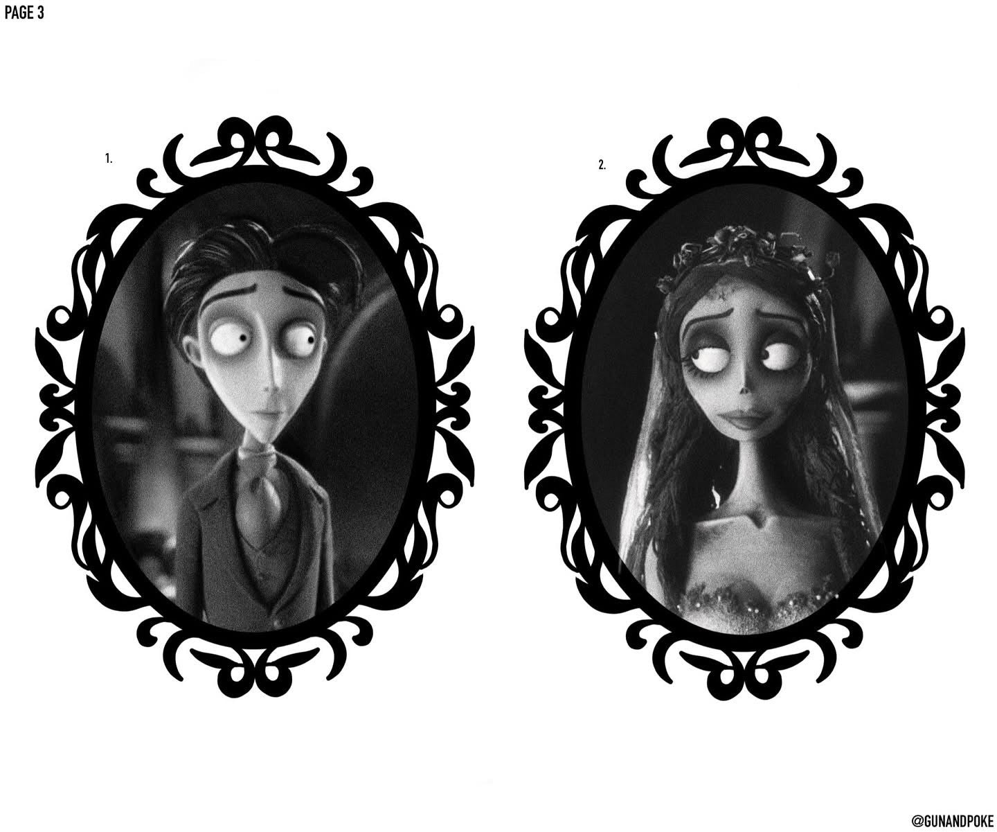 Tim Burton inspired designs by Amy