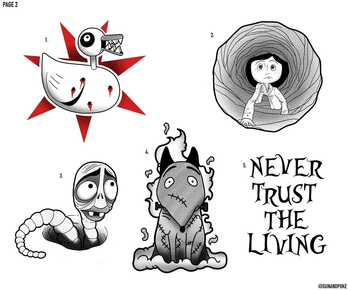 Tim Burton inspired designs by Amy