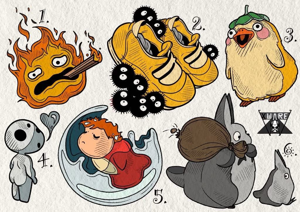Studio Ghibli inspired designs by Emily (2025)