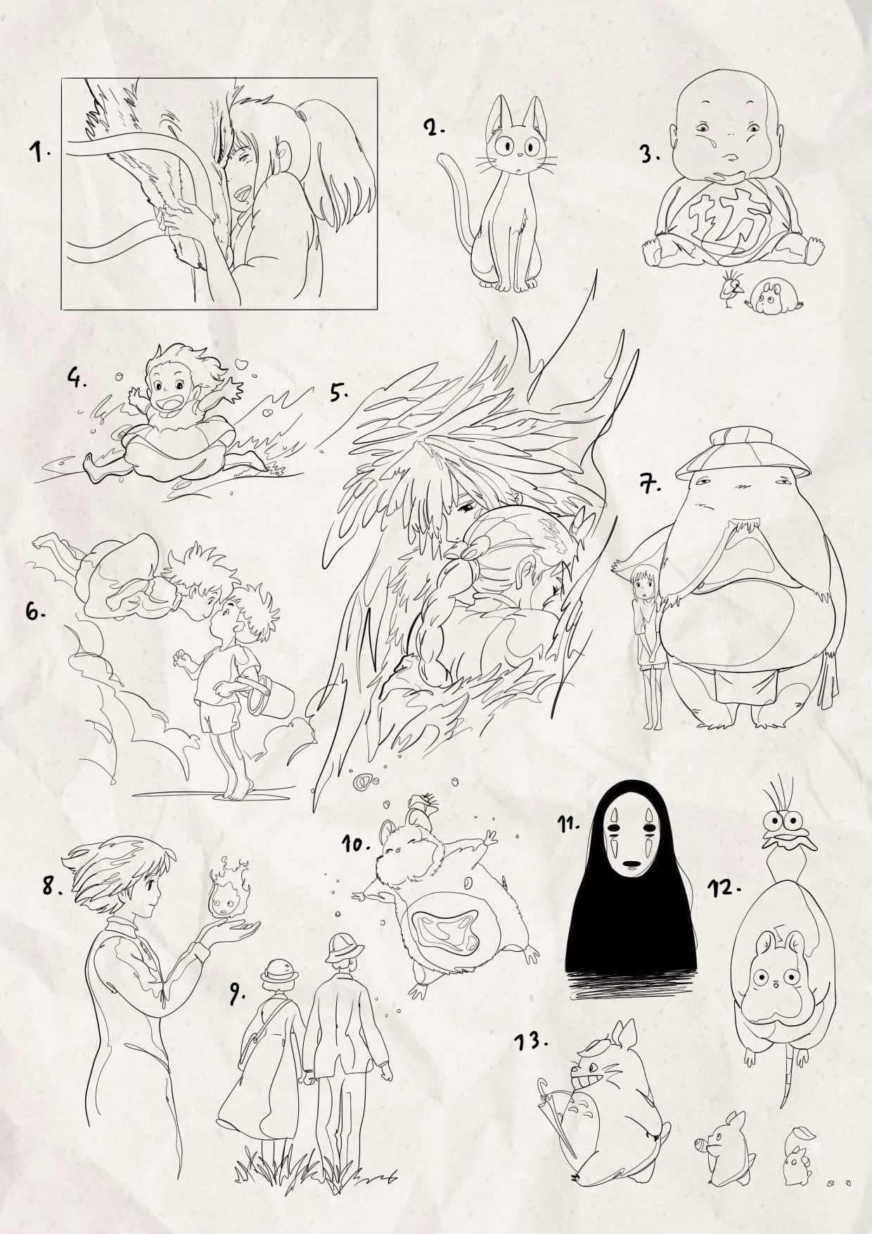 Studio Ghibli inspired designs by Song (2025)