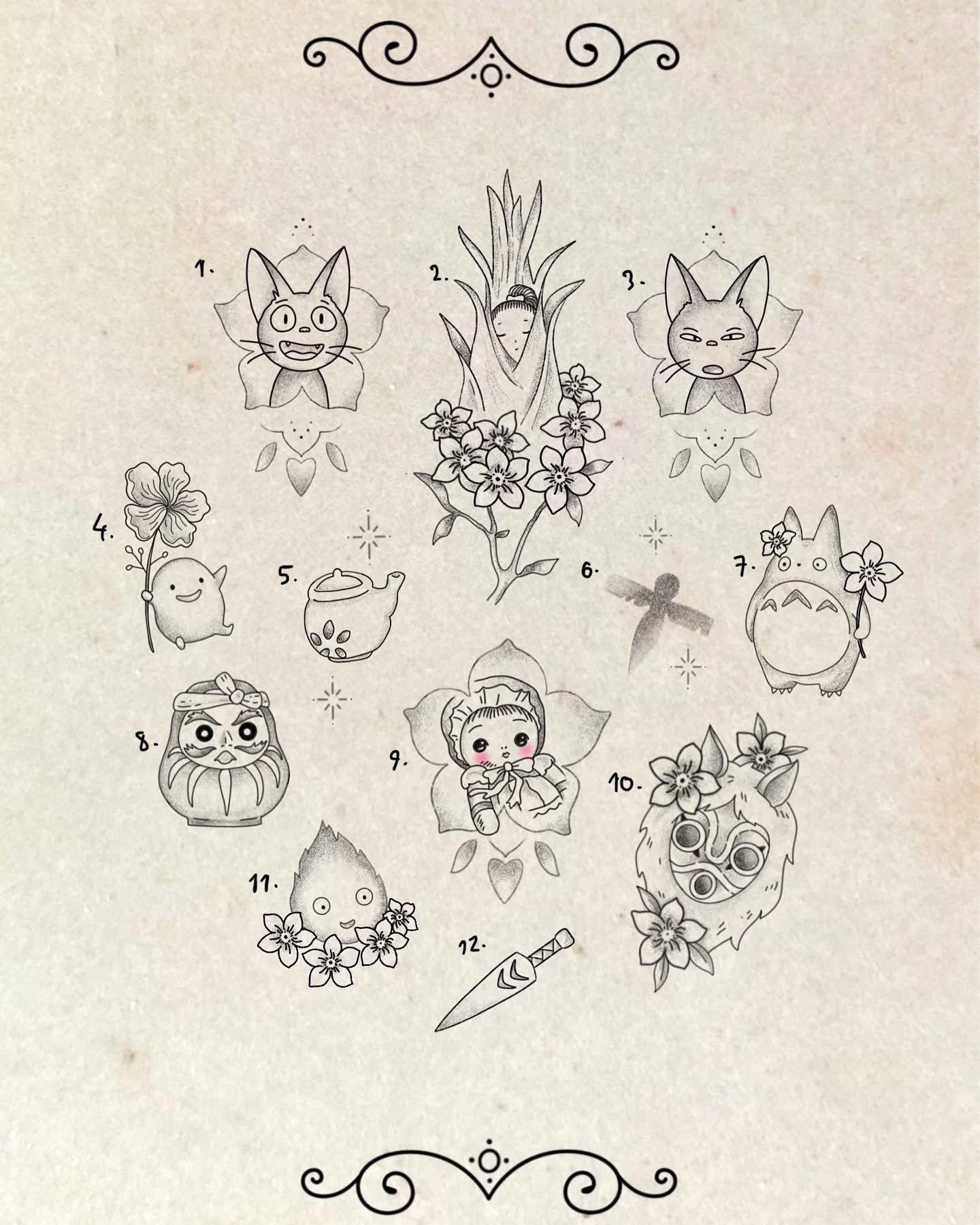 Studio Ghibli inspired designs by Magda (2025)