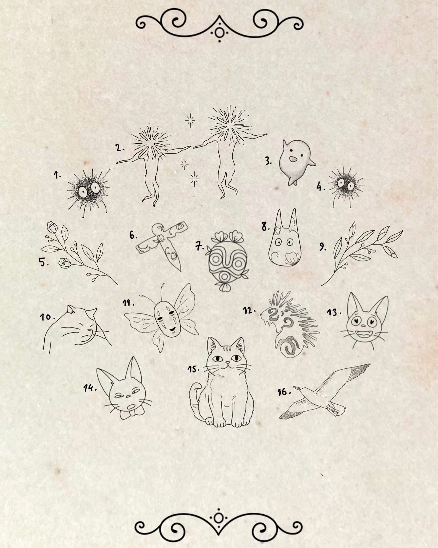 Studio Ghibli inspired designs by Magda (2025)