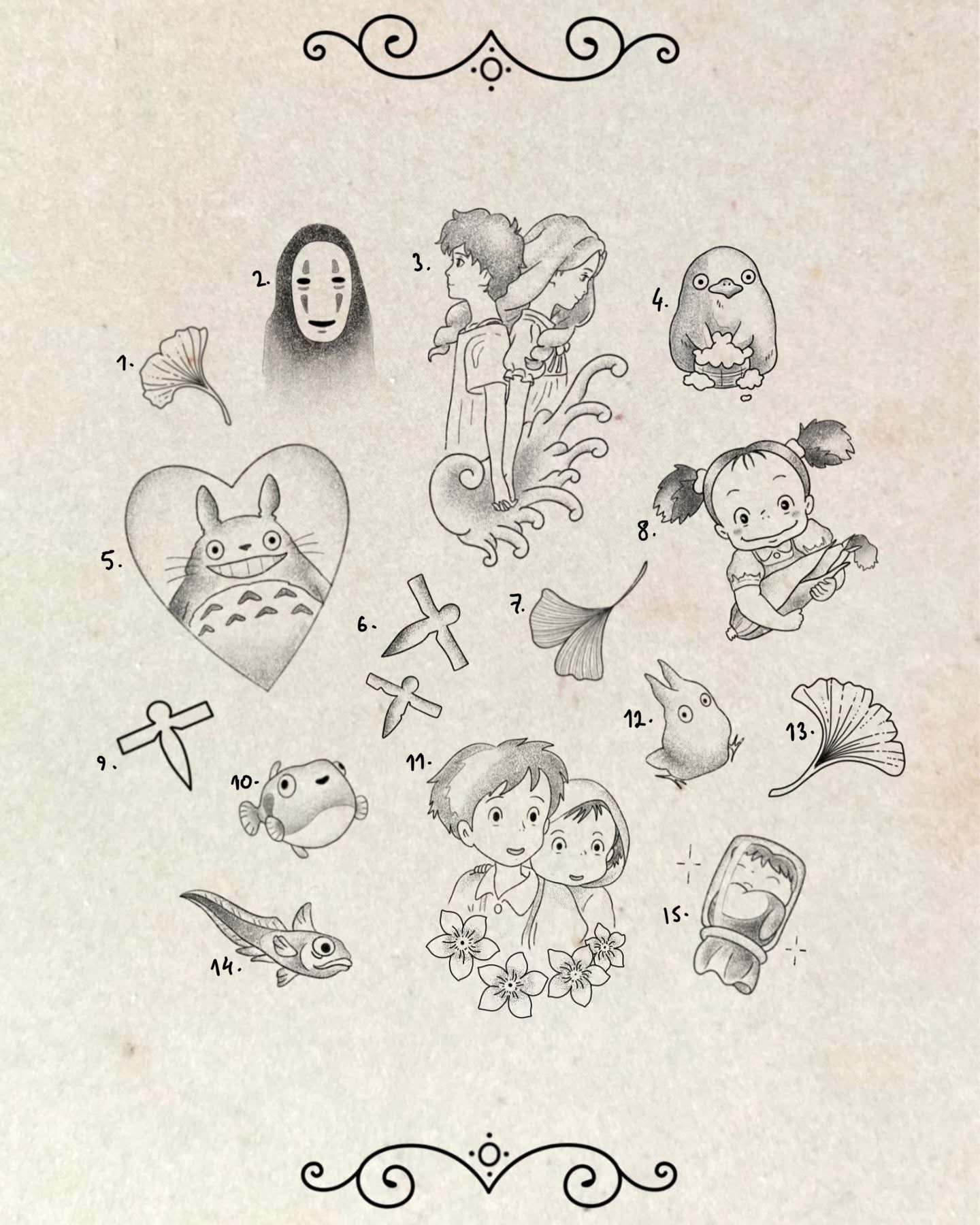 Studio Ghibli inspired designs by Magda (2025)