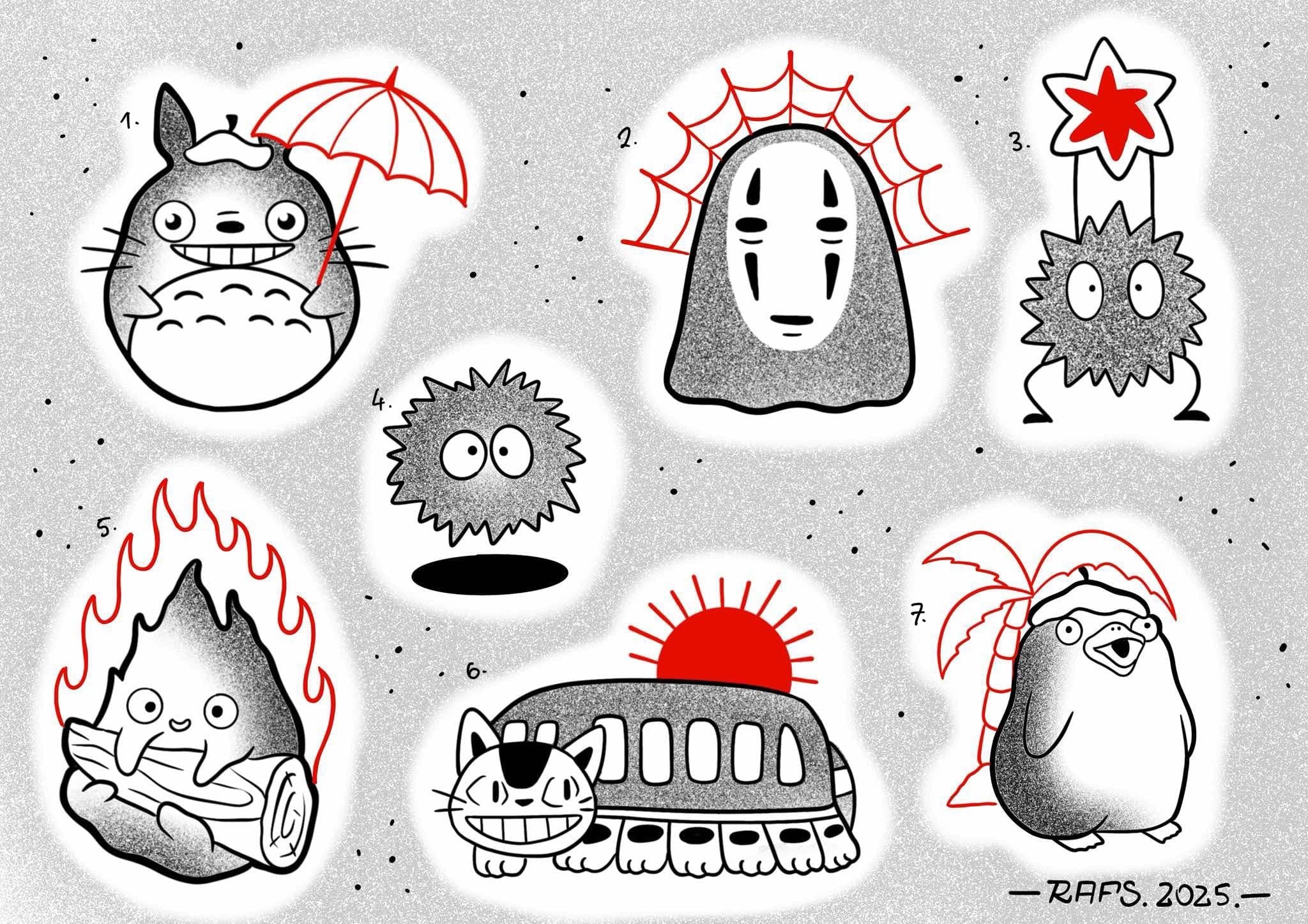 Studio Ghibli inspired designs by Rafal (2025)