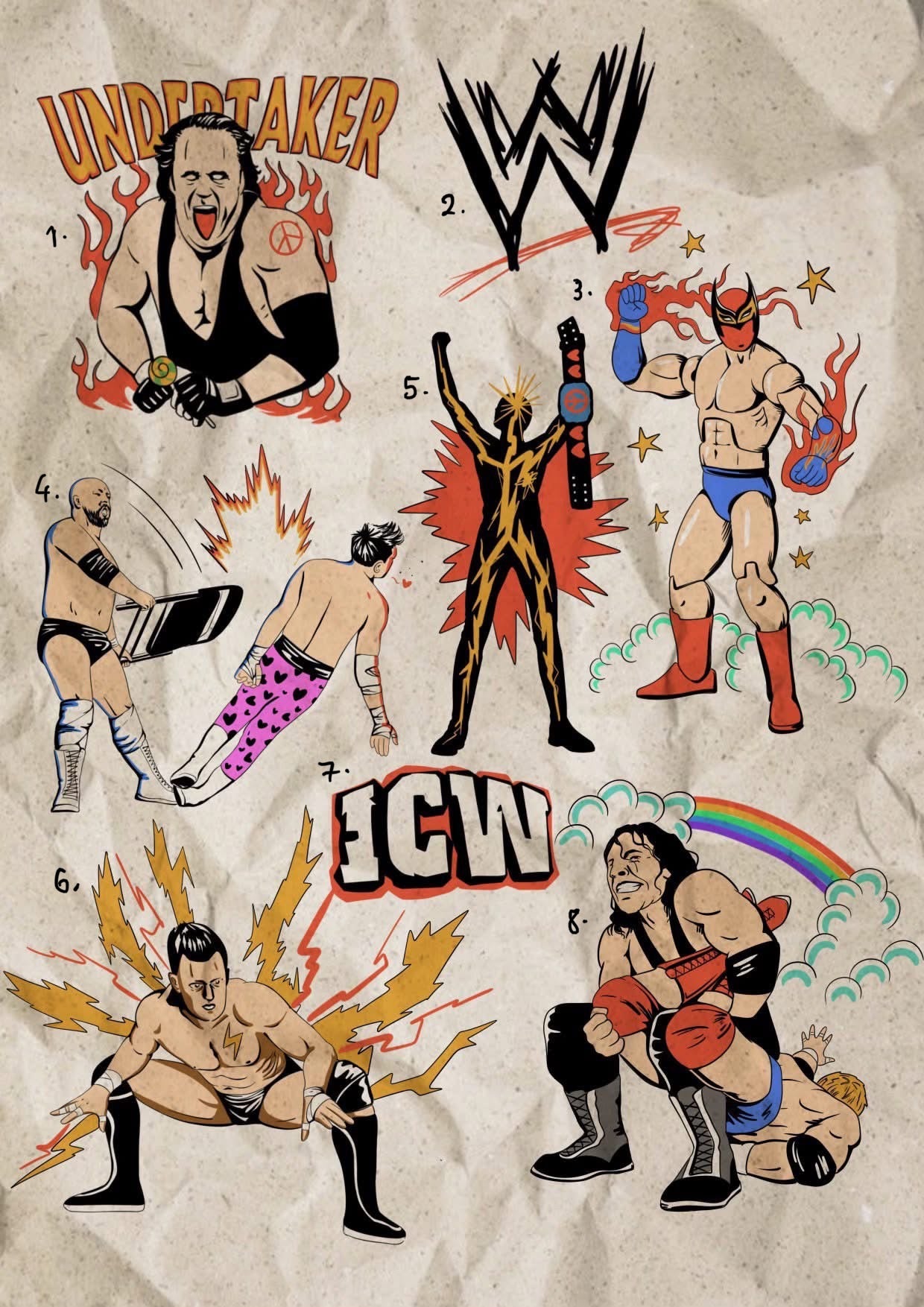 Wrestling inspired designs by Song (2025)