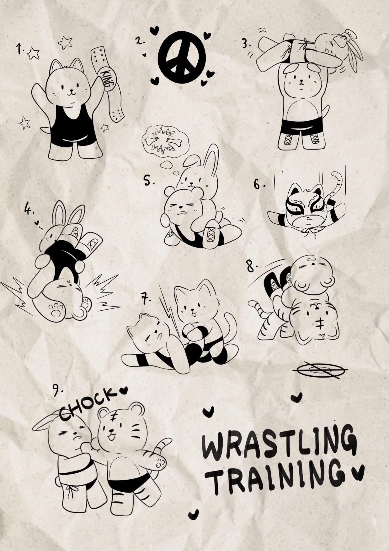 Wrestling inspired designs by Song (2025)