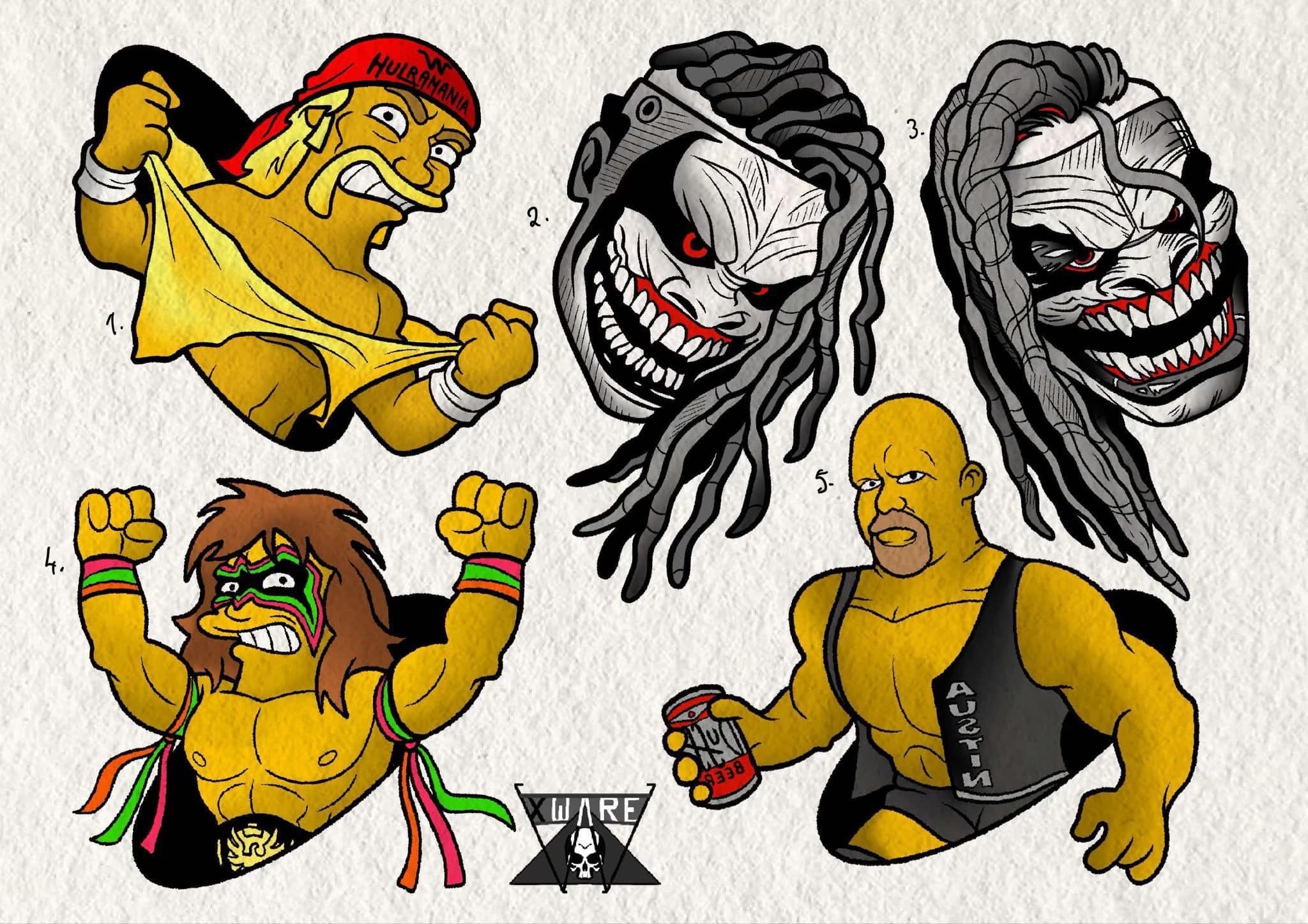 Wrestling inspired designs by Emily (2025)