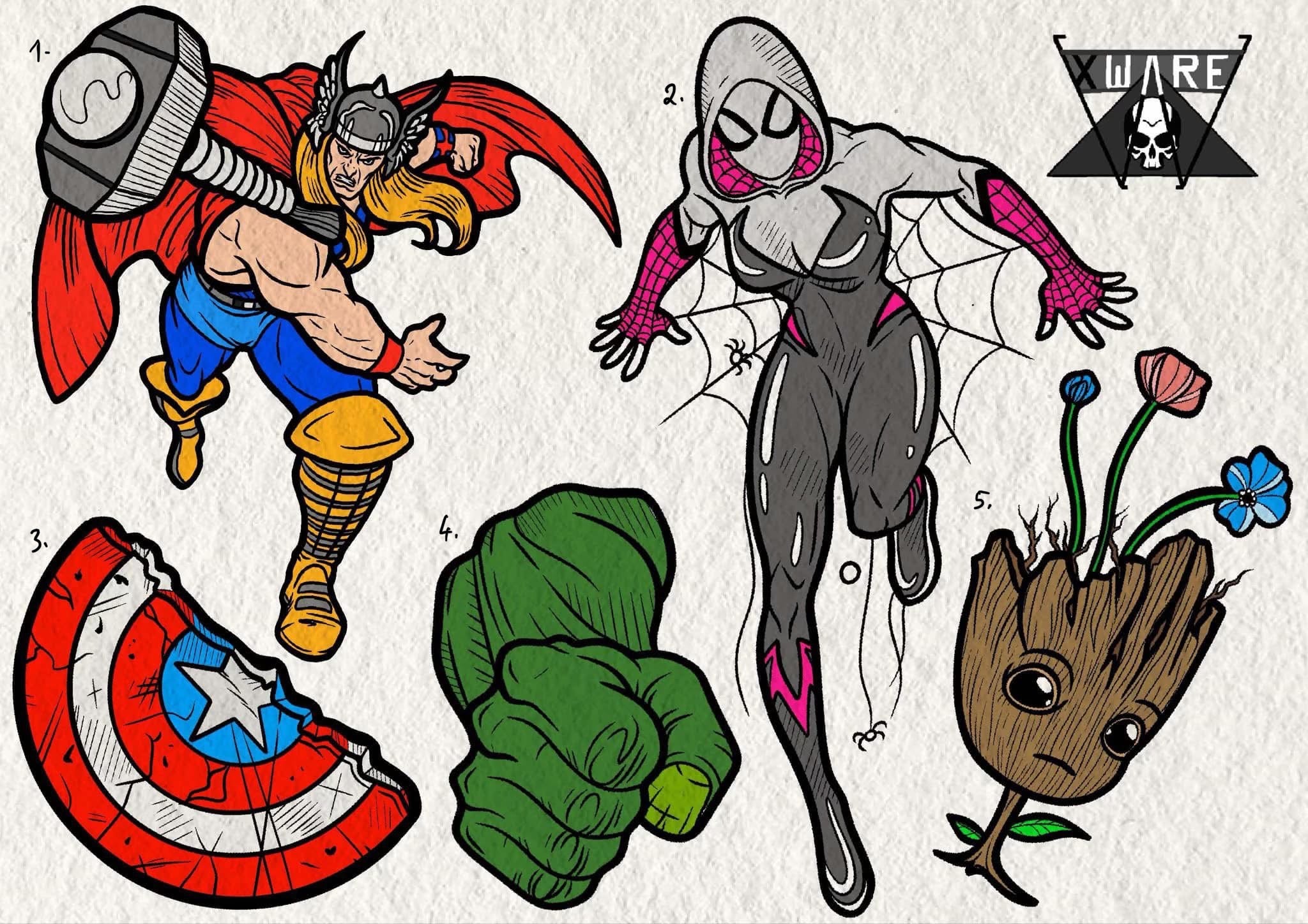 Marvel inspired designs by Emily (2025)