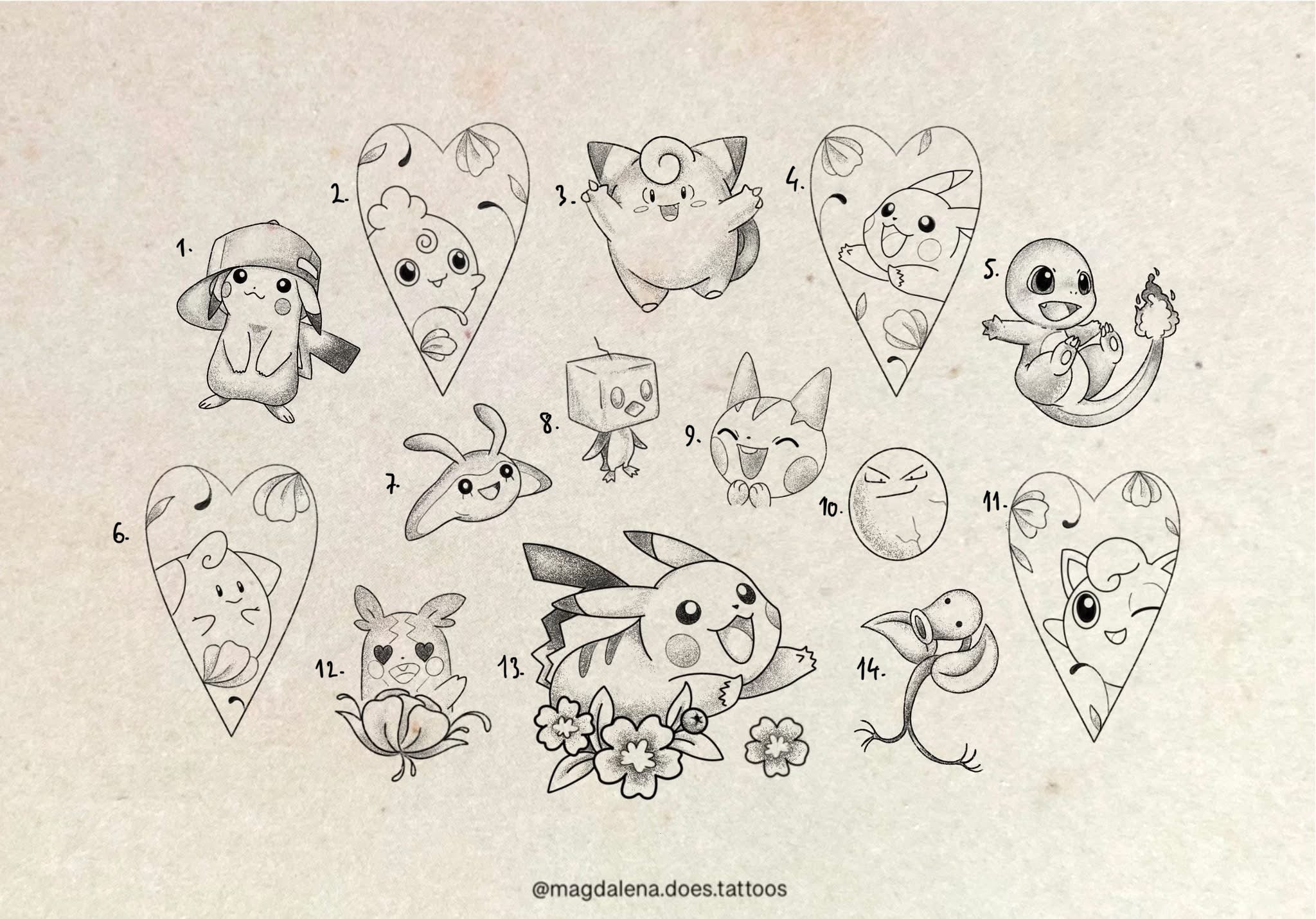 Pokemon inspired designs by Magda (2025)