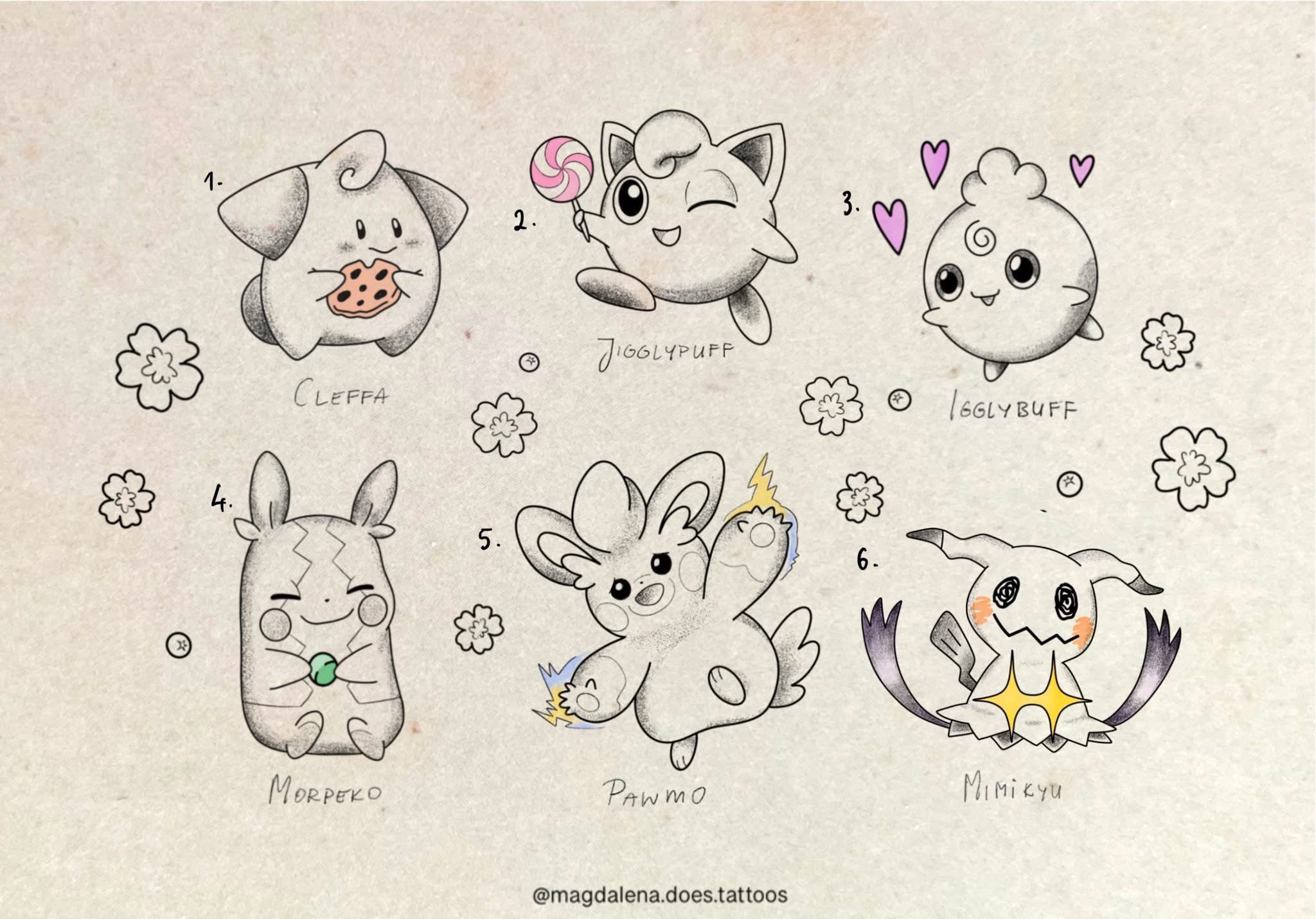 Pokemon inspired designs by Magda (2025)
