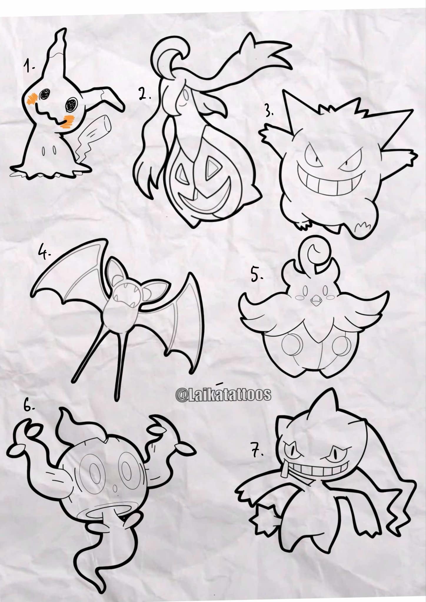 Pokemon inspired designs by Laika (2025)