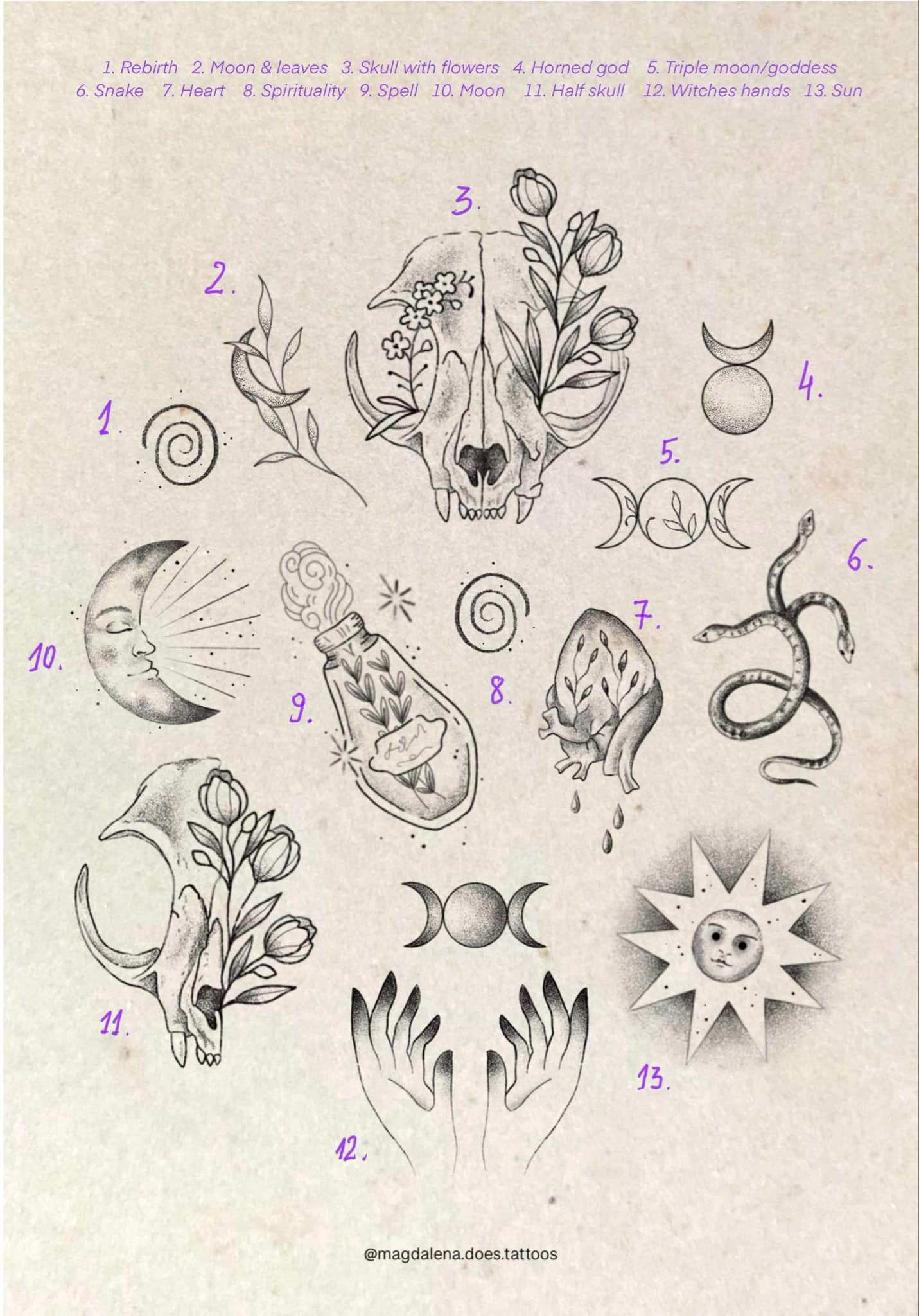 Witchy inspired designs by Magda