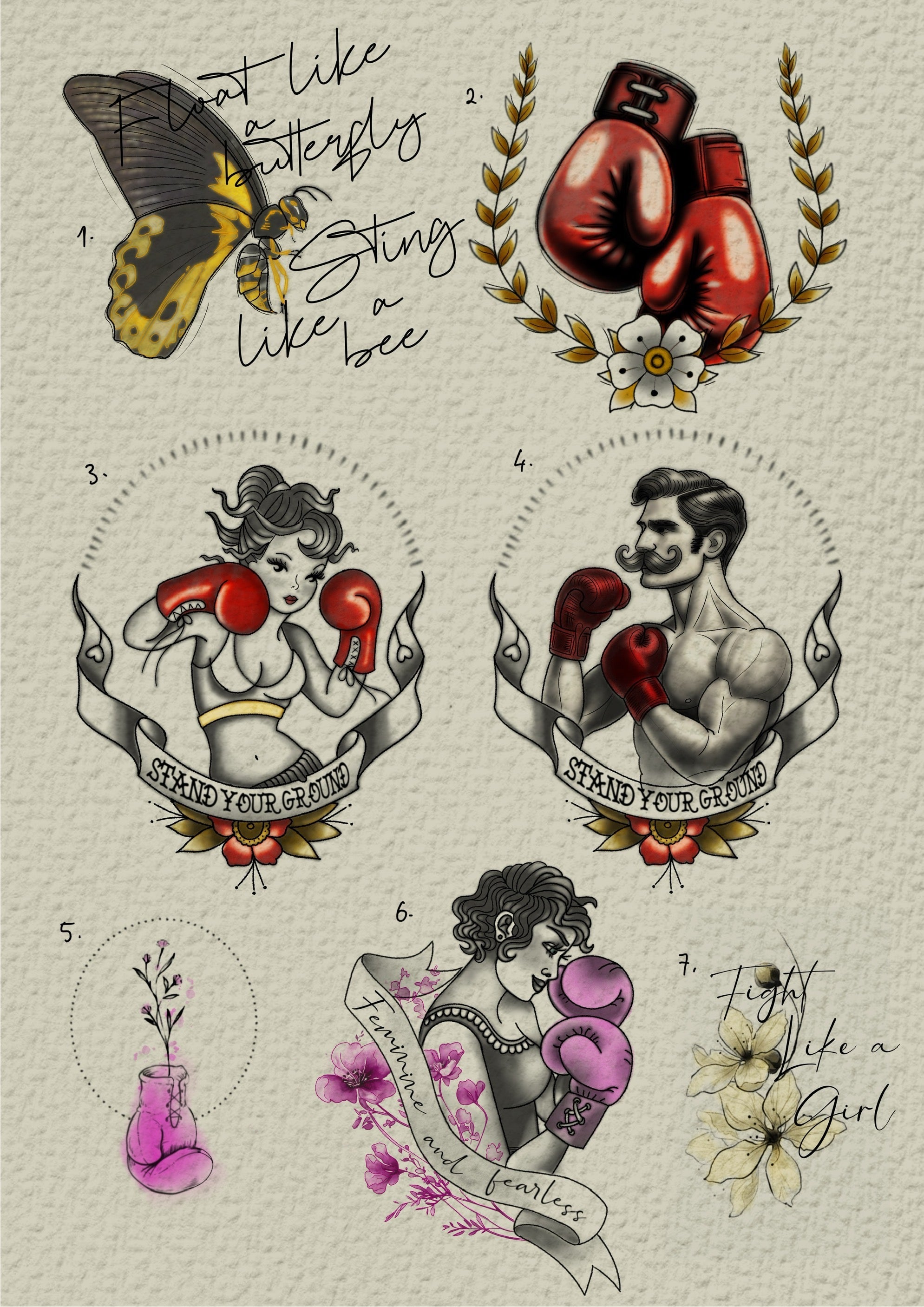 Boxing and MMA inspired designs by Felipe (2025)