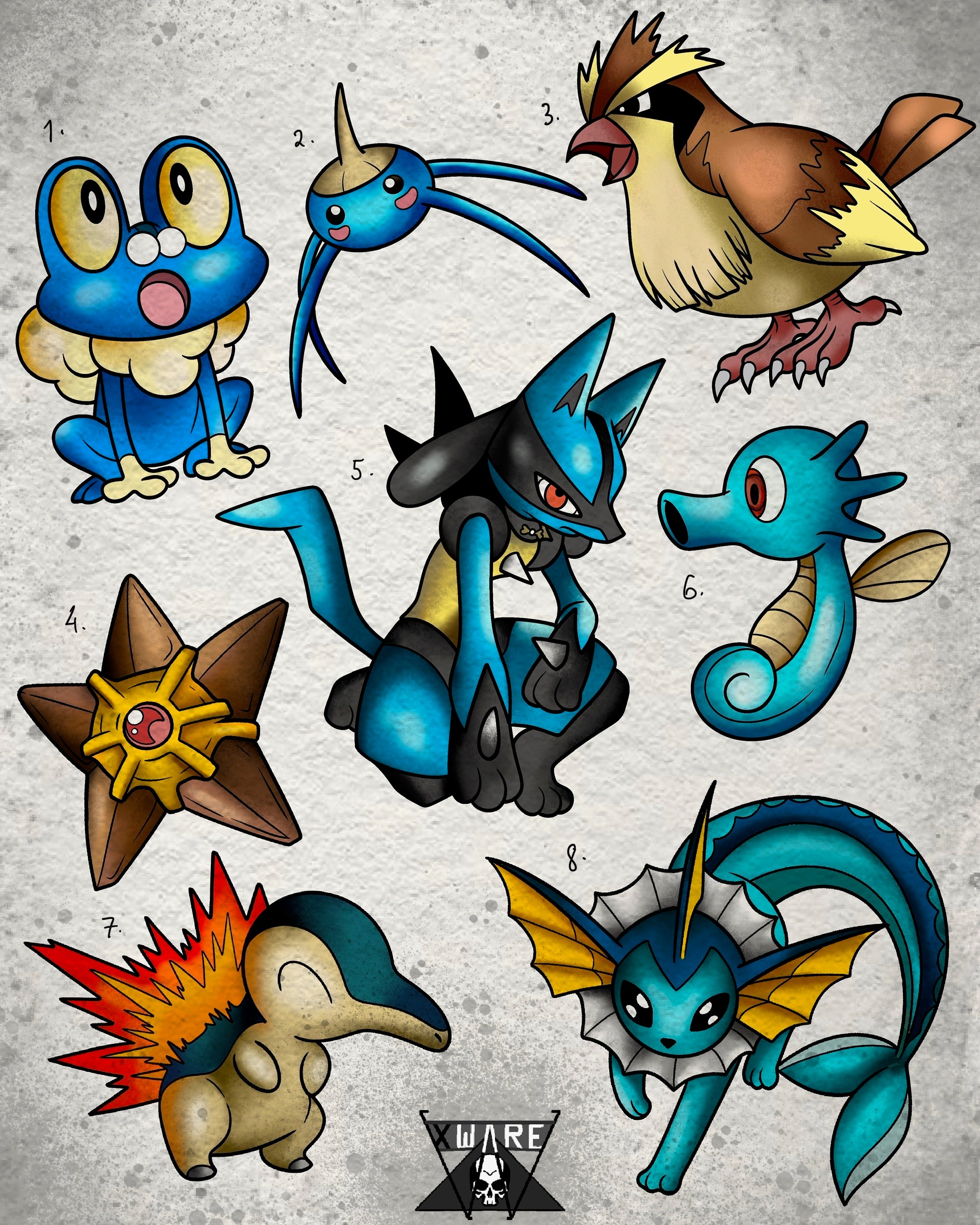 Pokemon Round 2 inspired designs by Emily (2025)