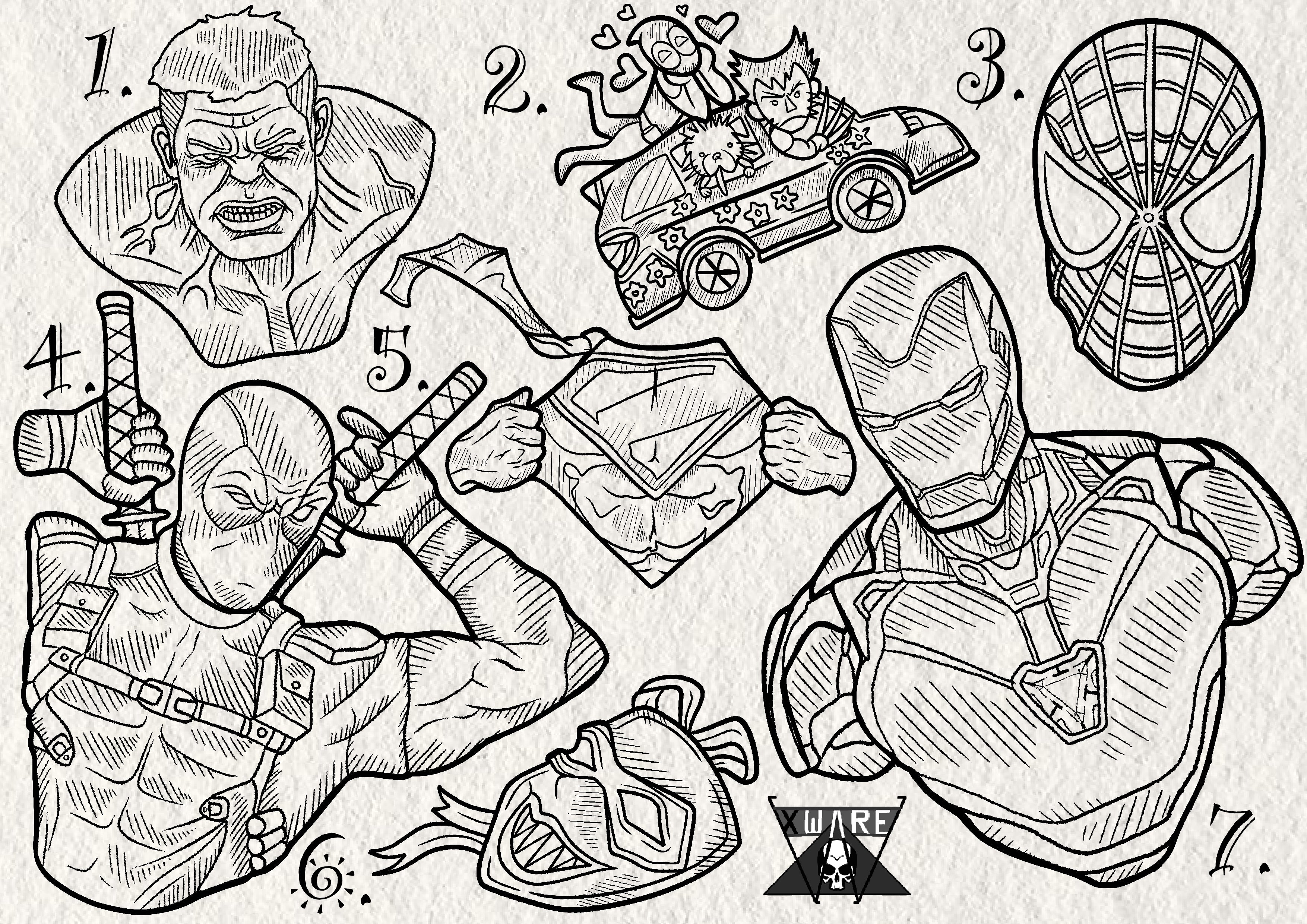 Marvel vs DC inspired designs by Emily