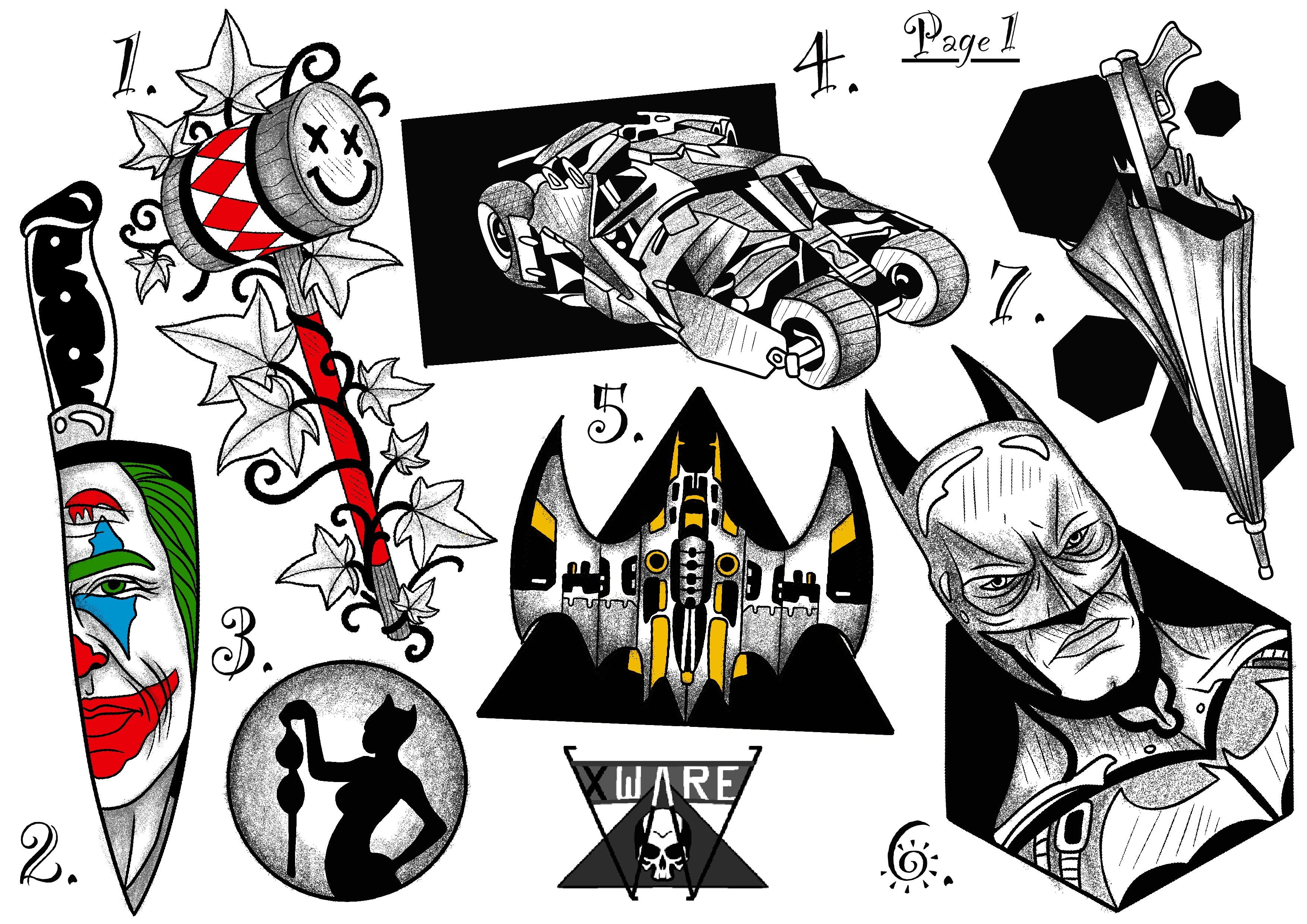 Batman inspired designs by Emily