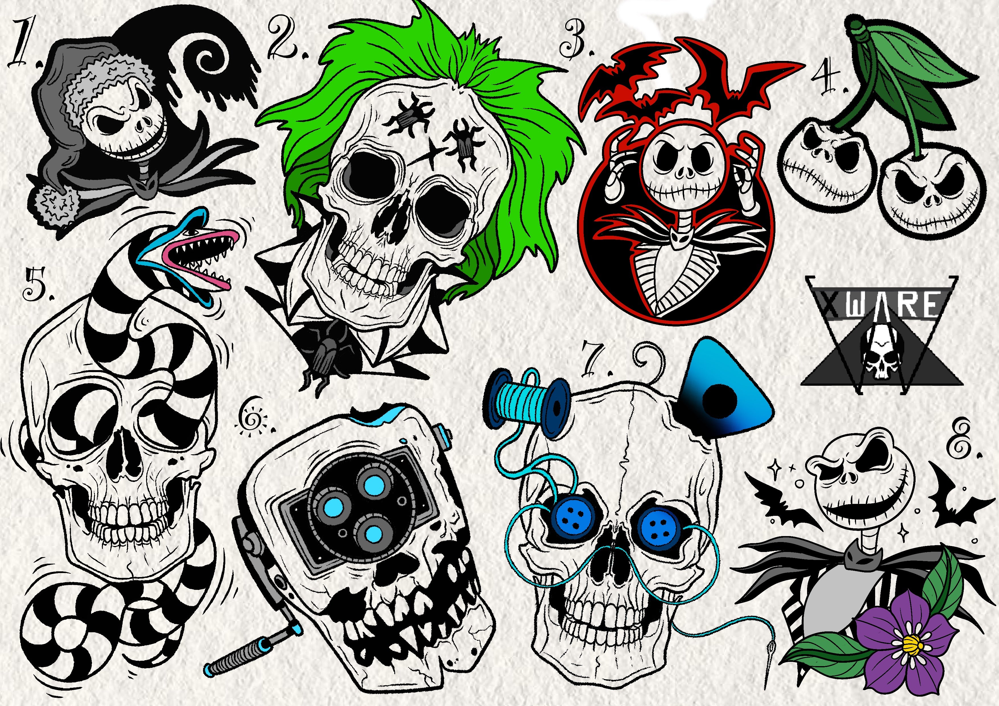 Tim Burton inspired designs by Emily