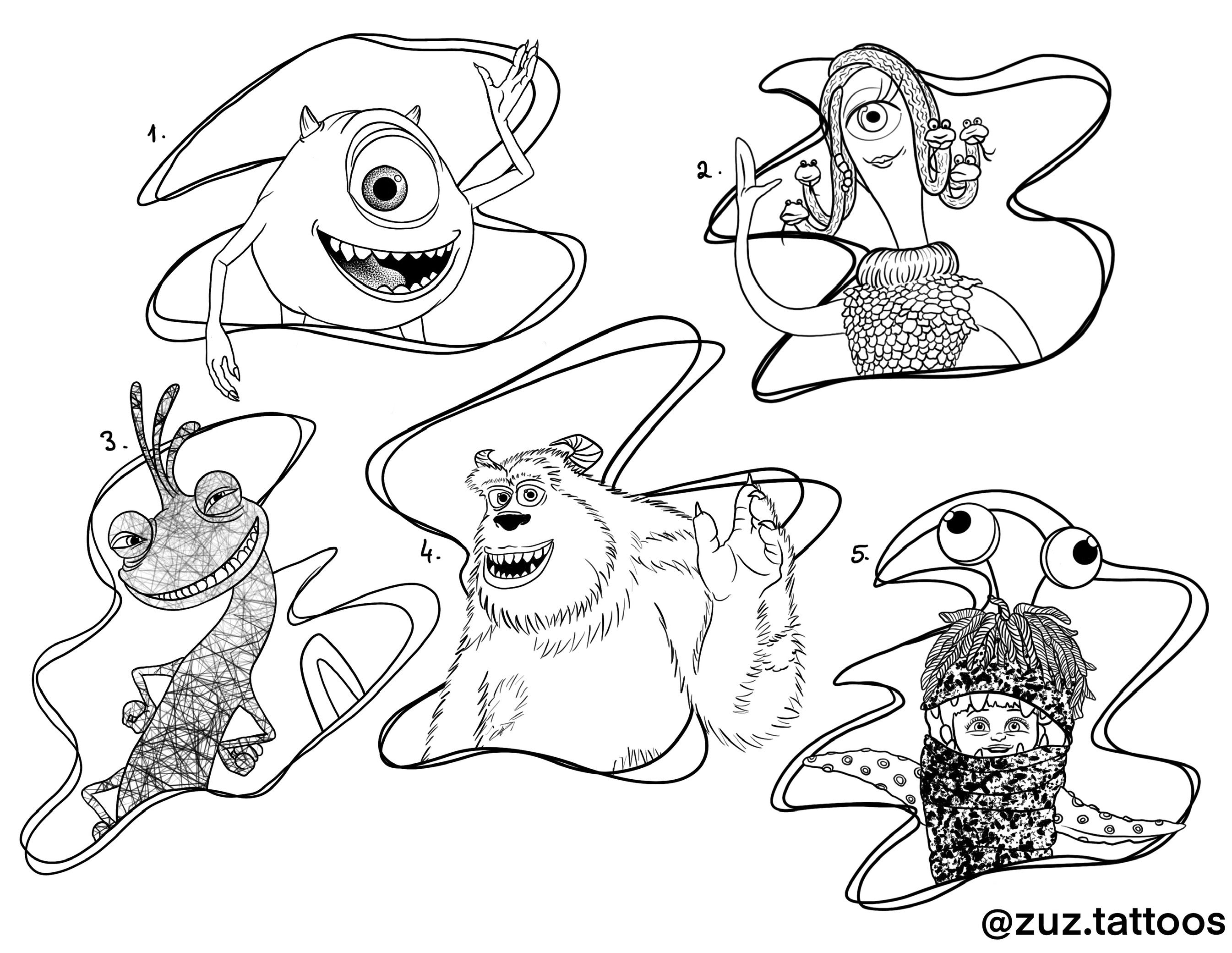 Pixar inspired designs by Zuzanna