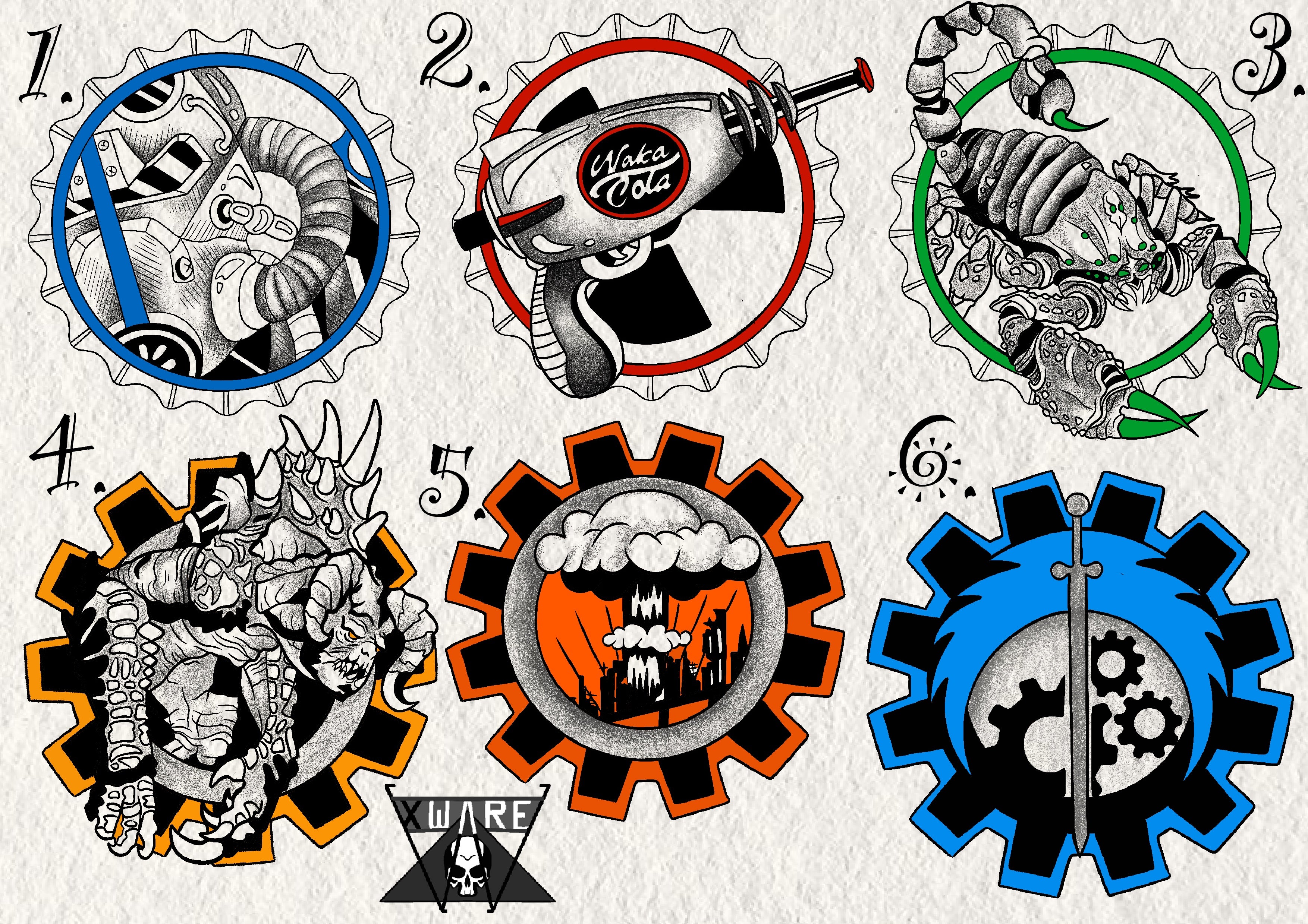 Fallout inspired designs by Emily