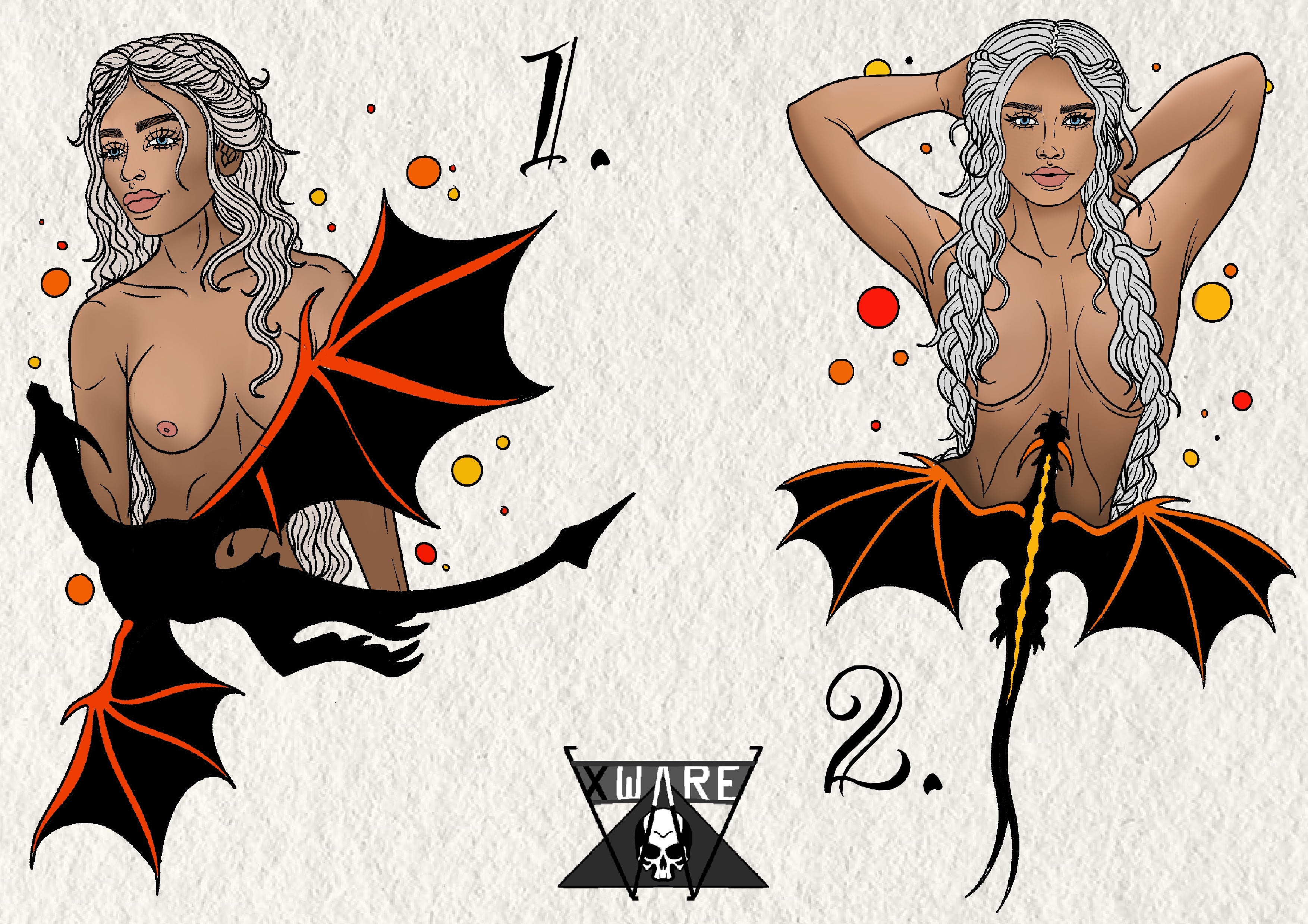Game of Thrones/House of the Dragon inspired designs by Emily