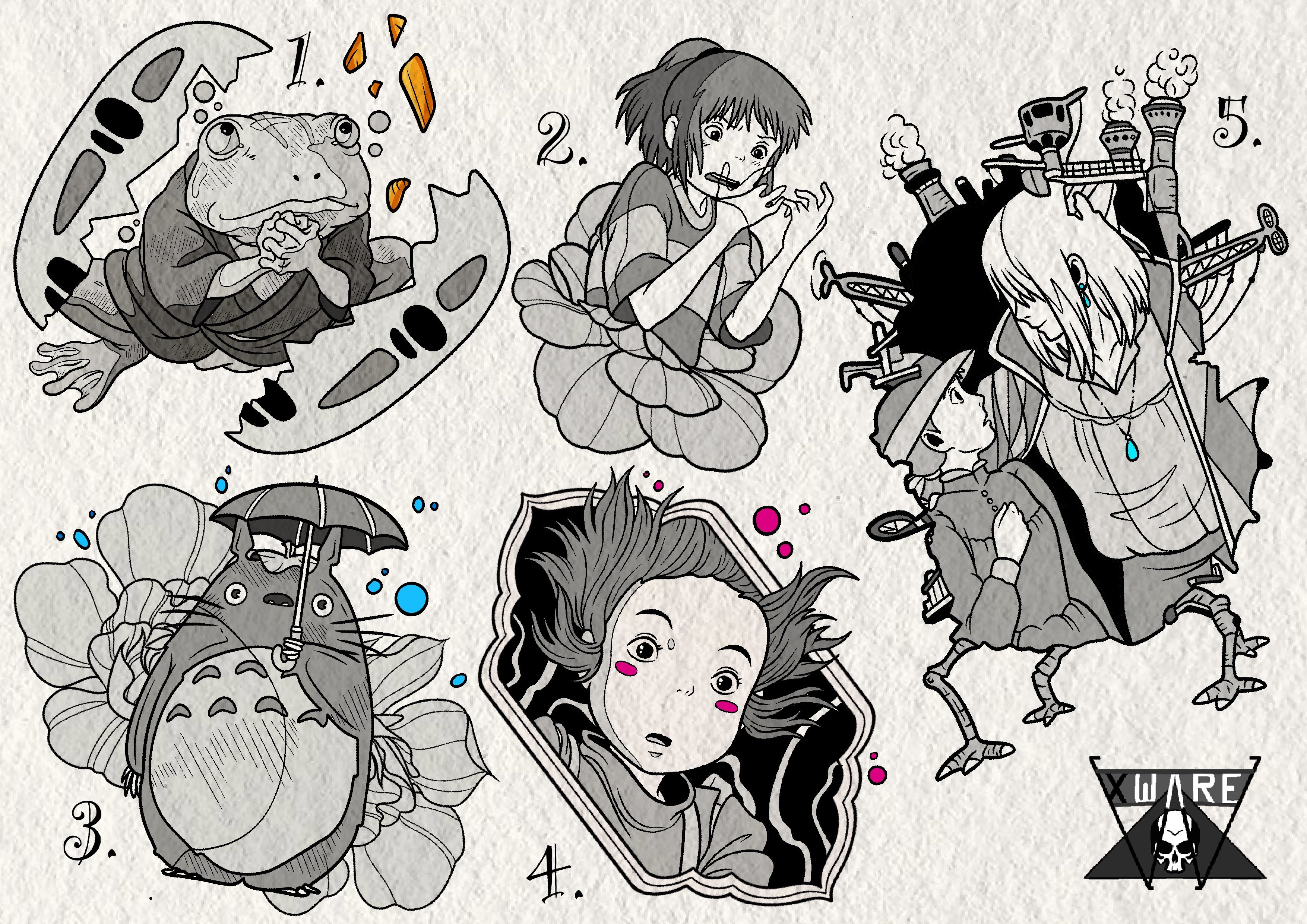 Studio Ghibli inspired designs by Emily