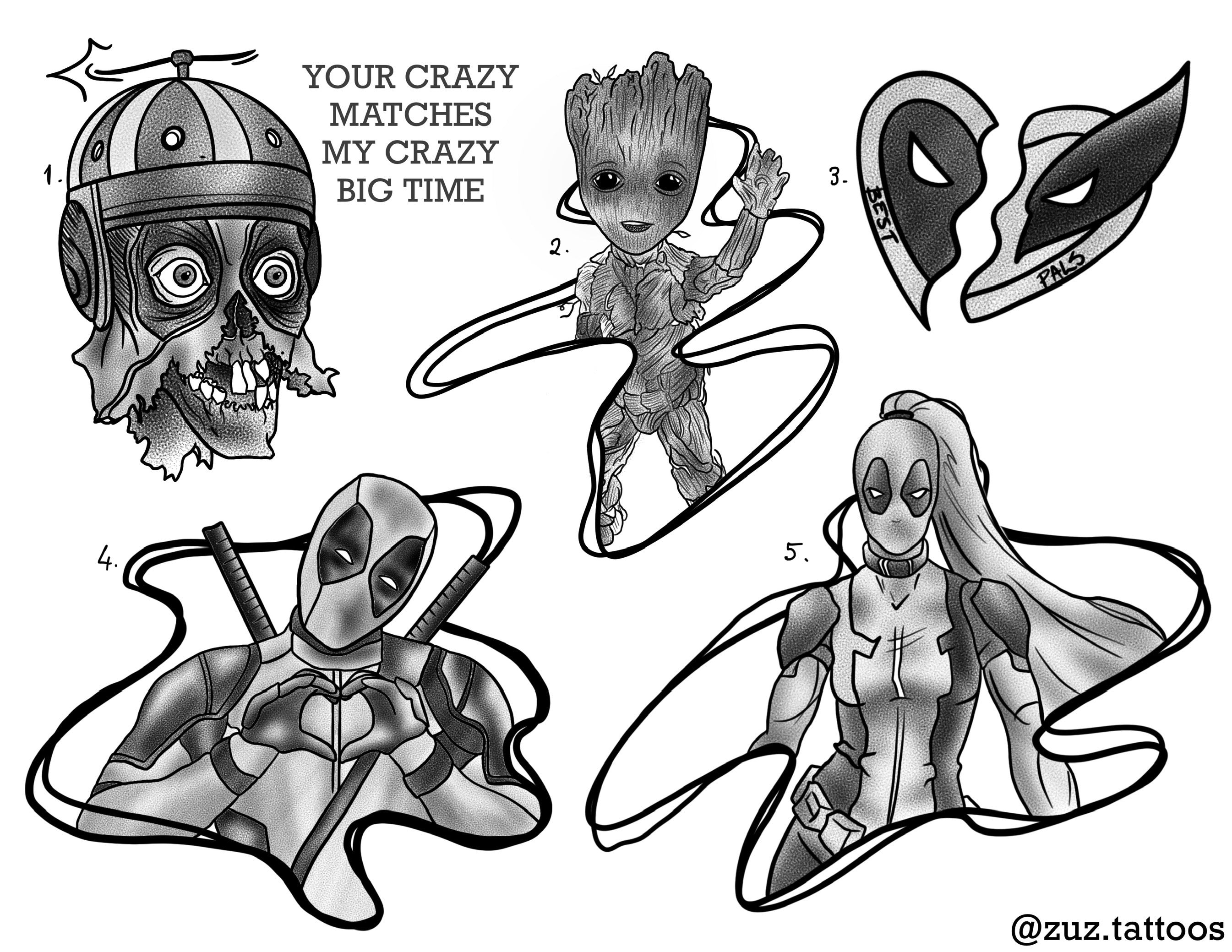 Marvel vs DC inspired designs by Zuzanna