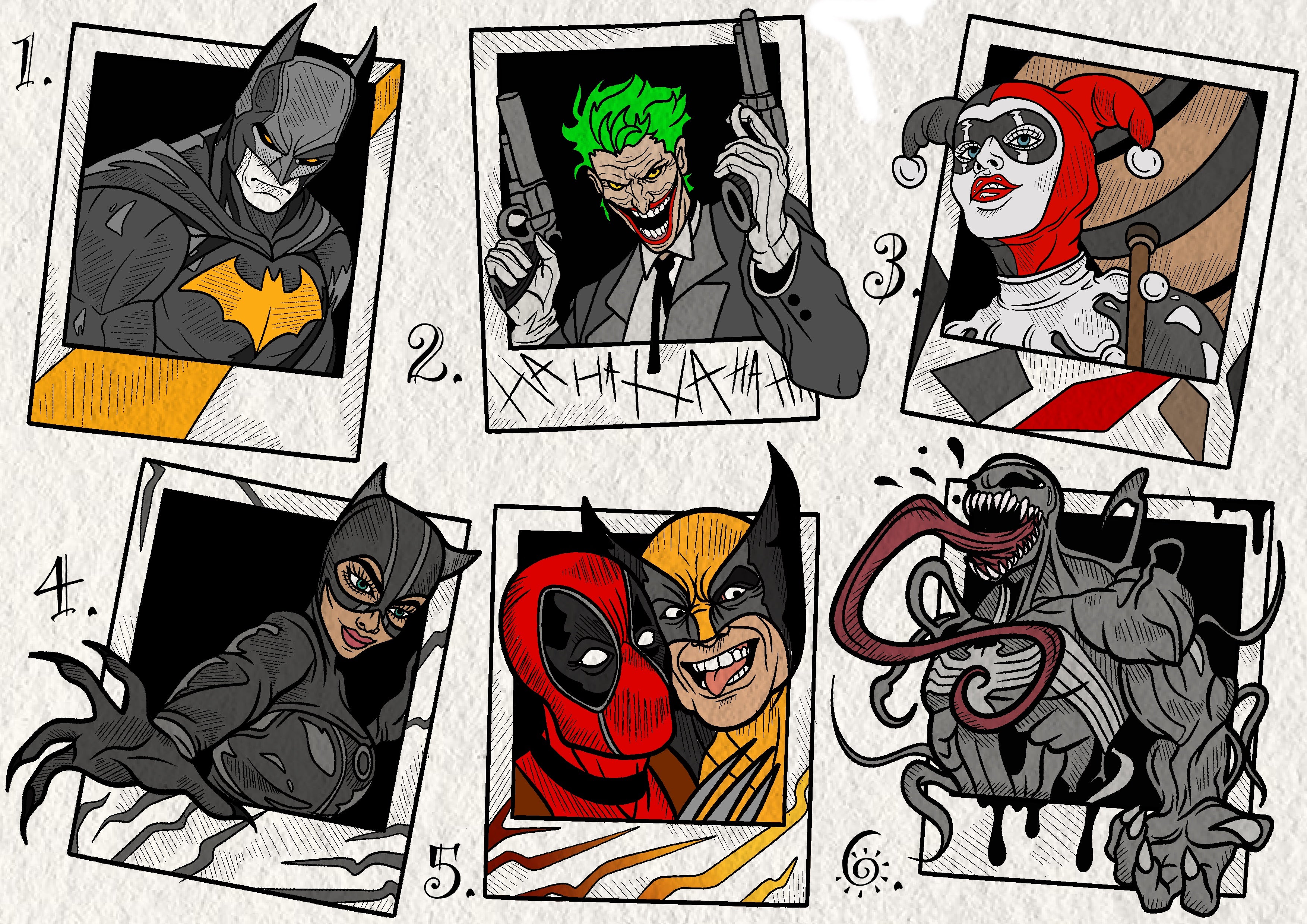 Marvel vs DC inspired designs by Emily
