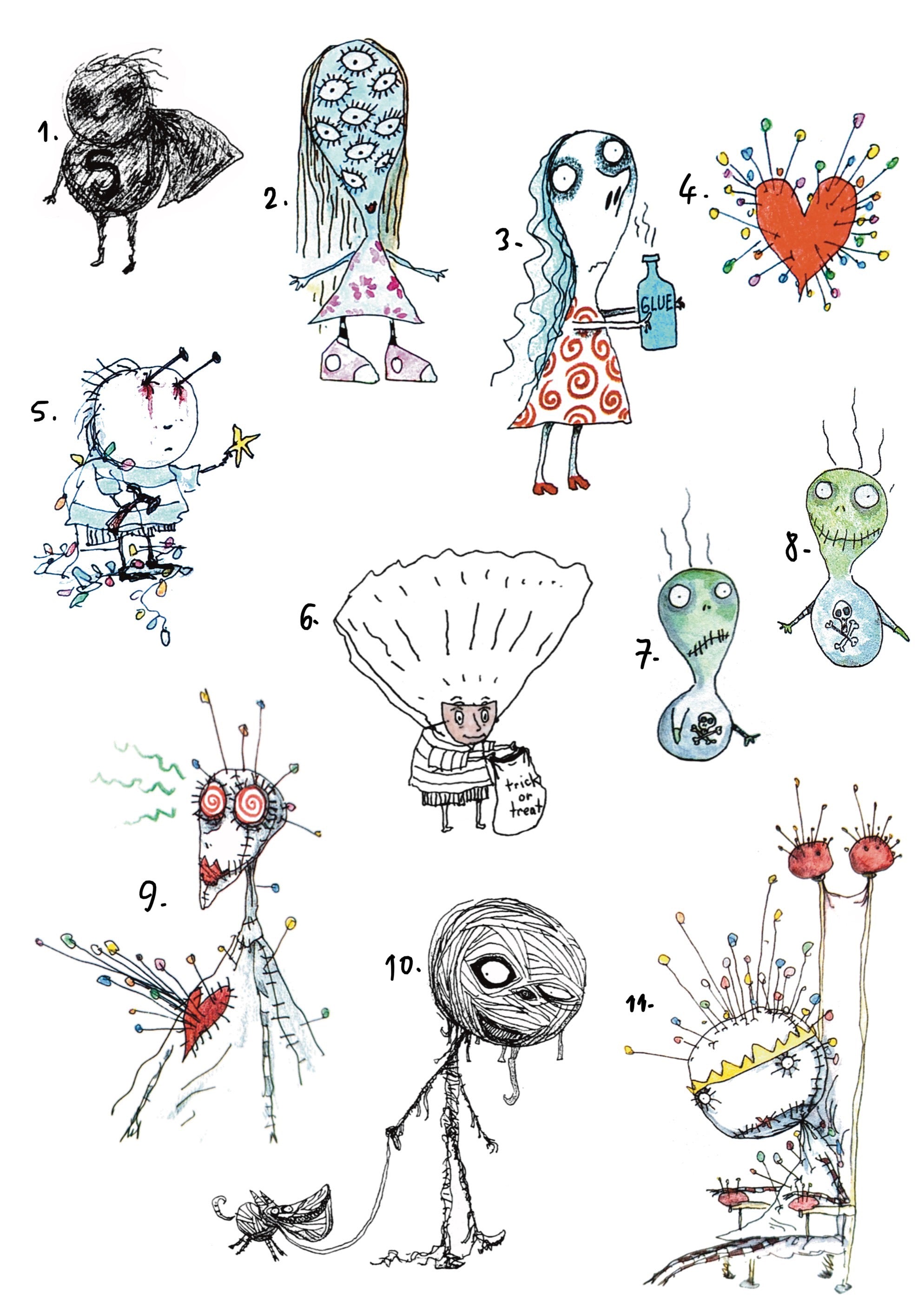 Tim Burton inspired designs by Alicja