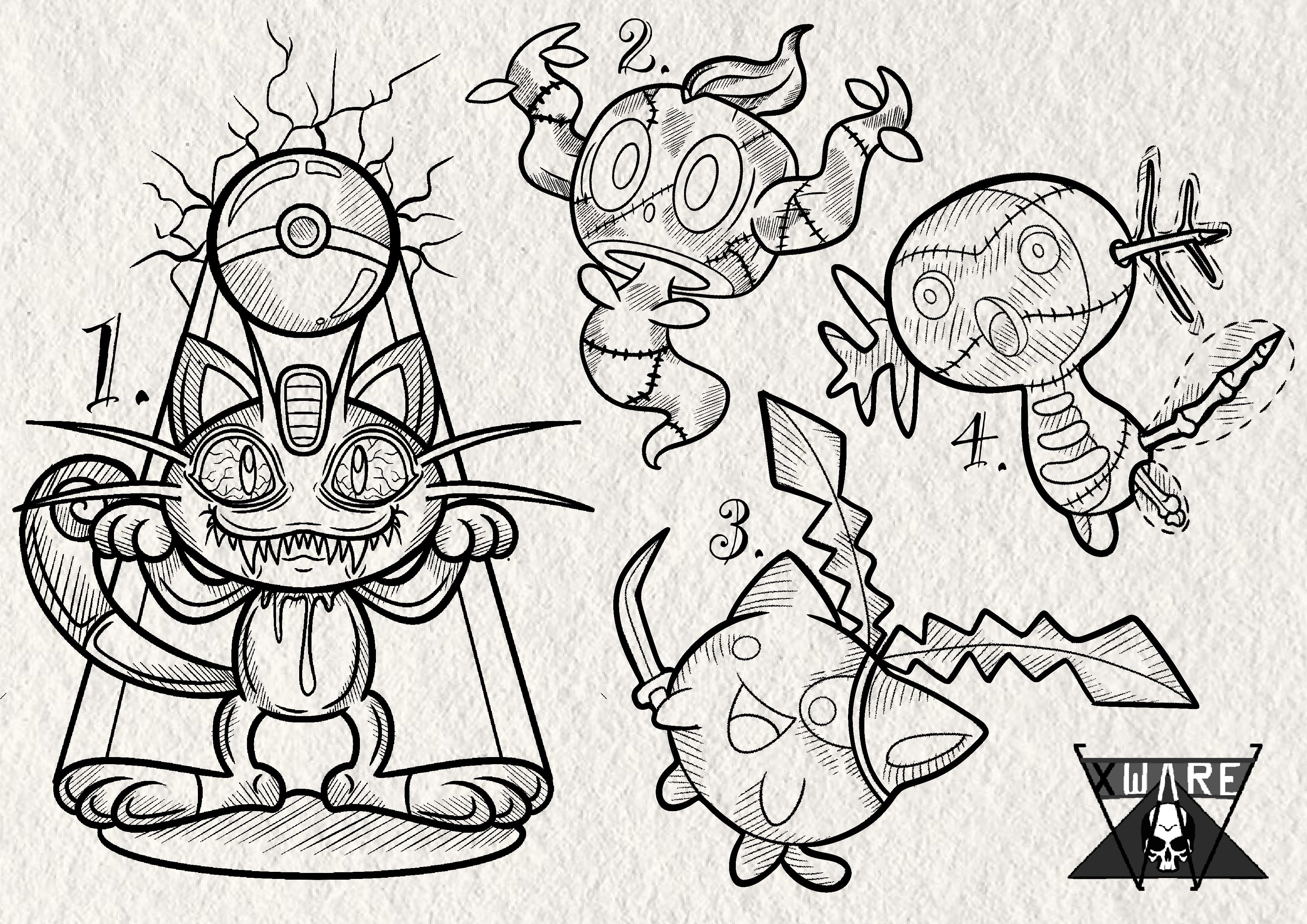 Pokemon inspired designs by Emily (Part 2)