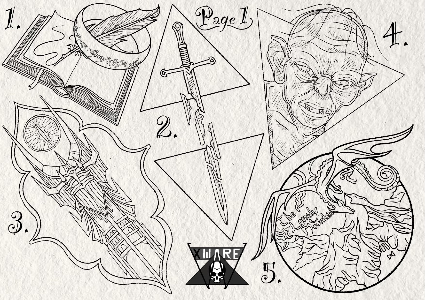 Lord of the Rings inspired designs by Emily