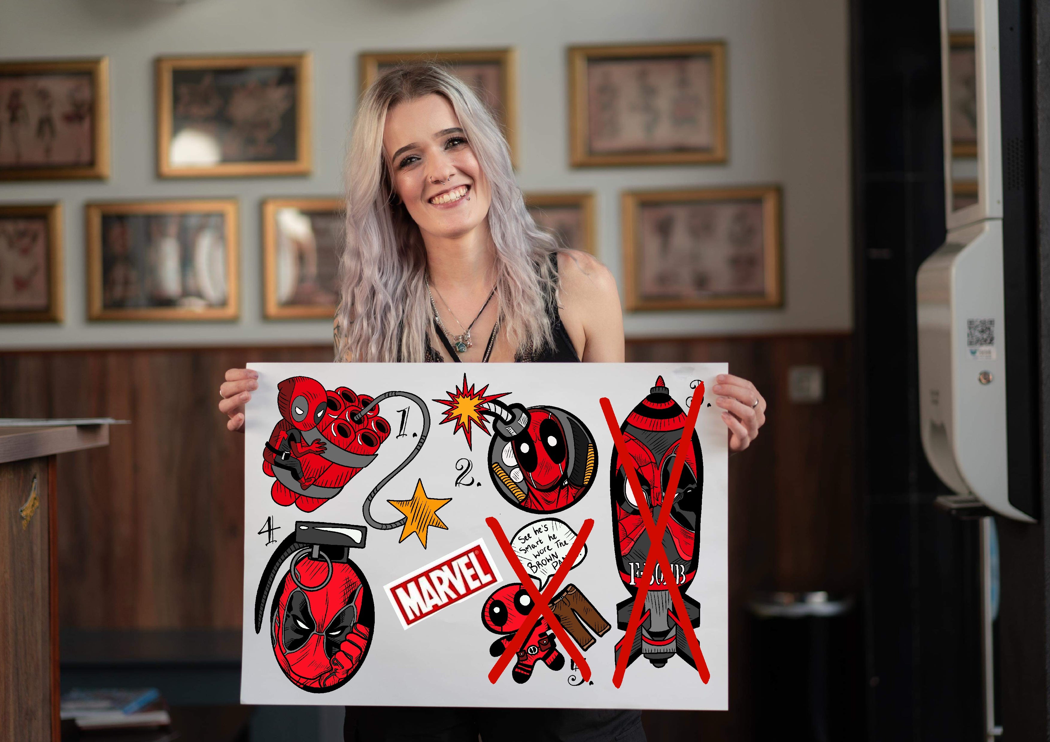 Marvel and DC inspired designs by Emily