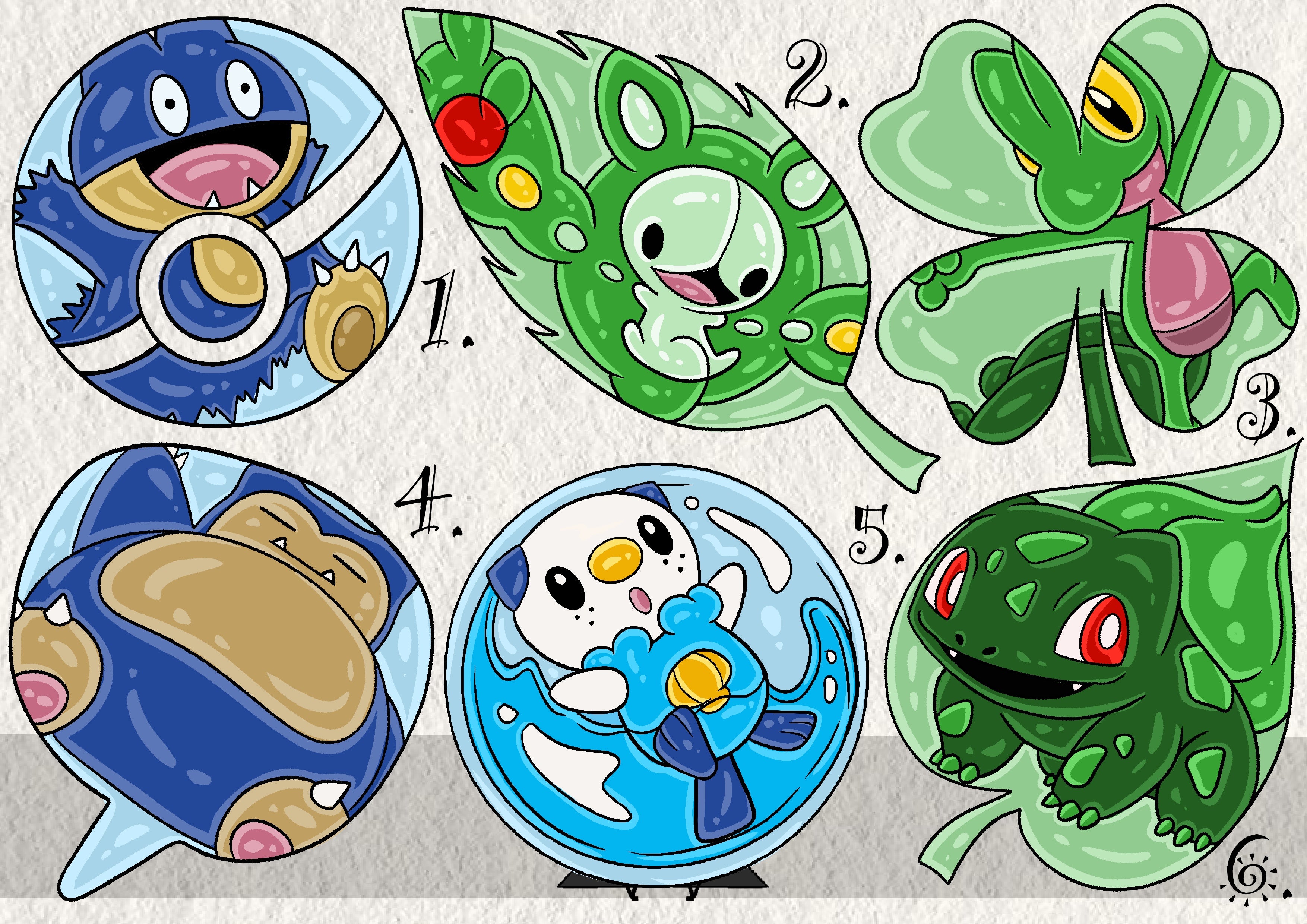 Pokemon inspired designs by Emily