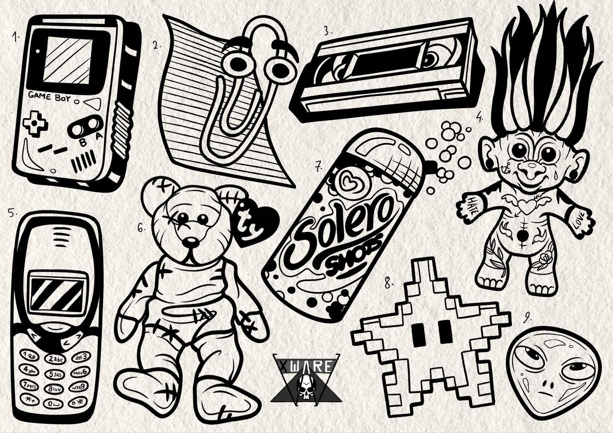 90's Nostalgia inspired designs by Emily (2025)