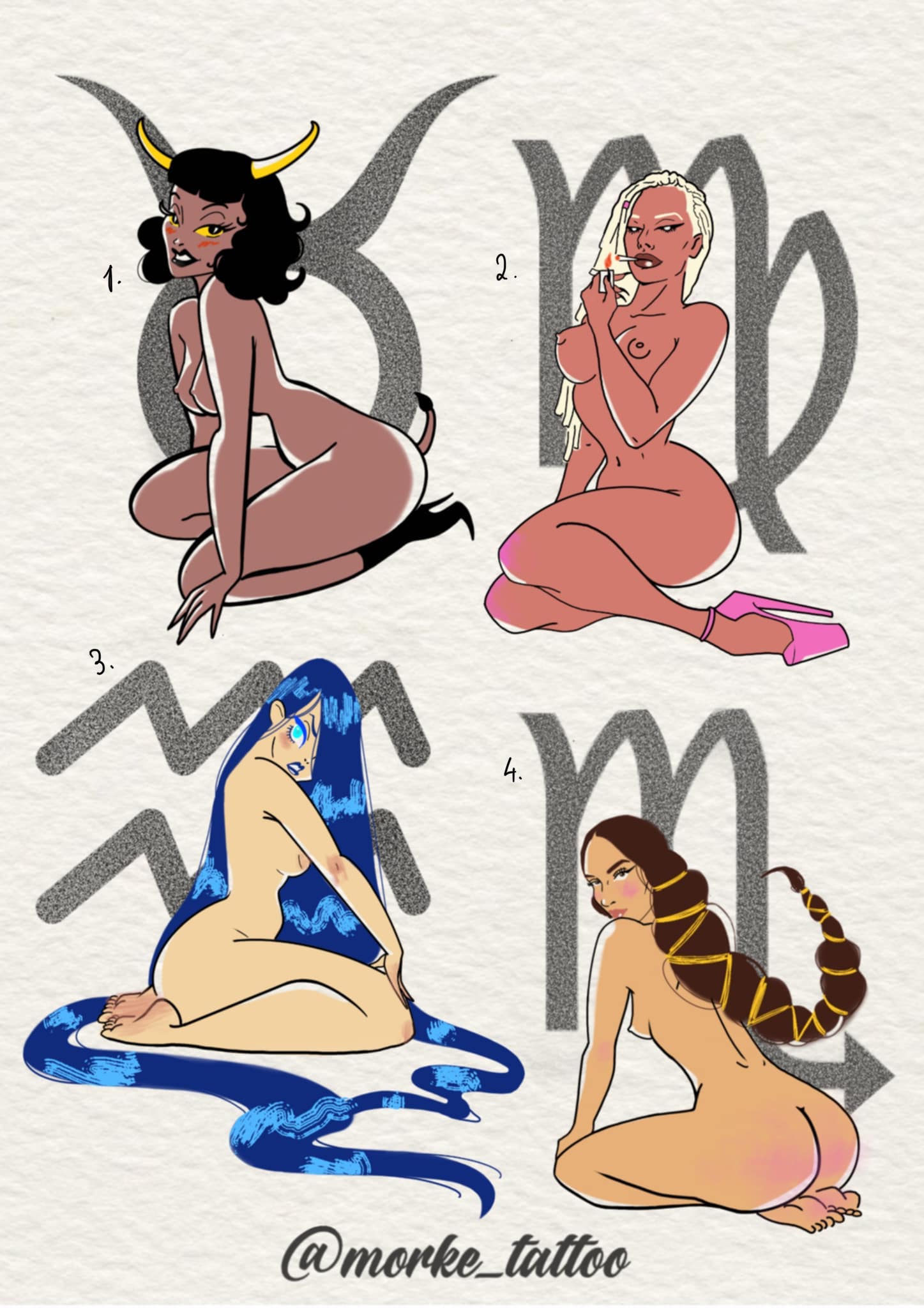 Zodiac and Star Sign inspired designs by Krista (2025)