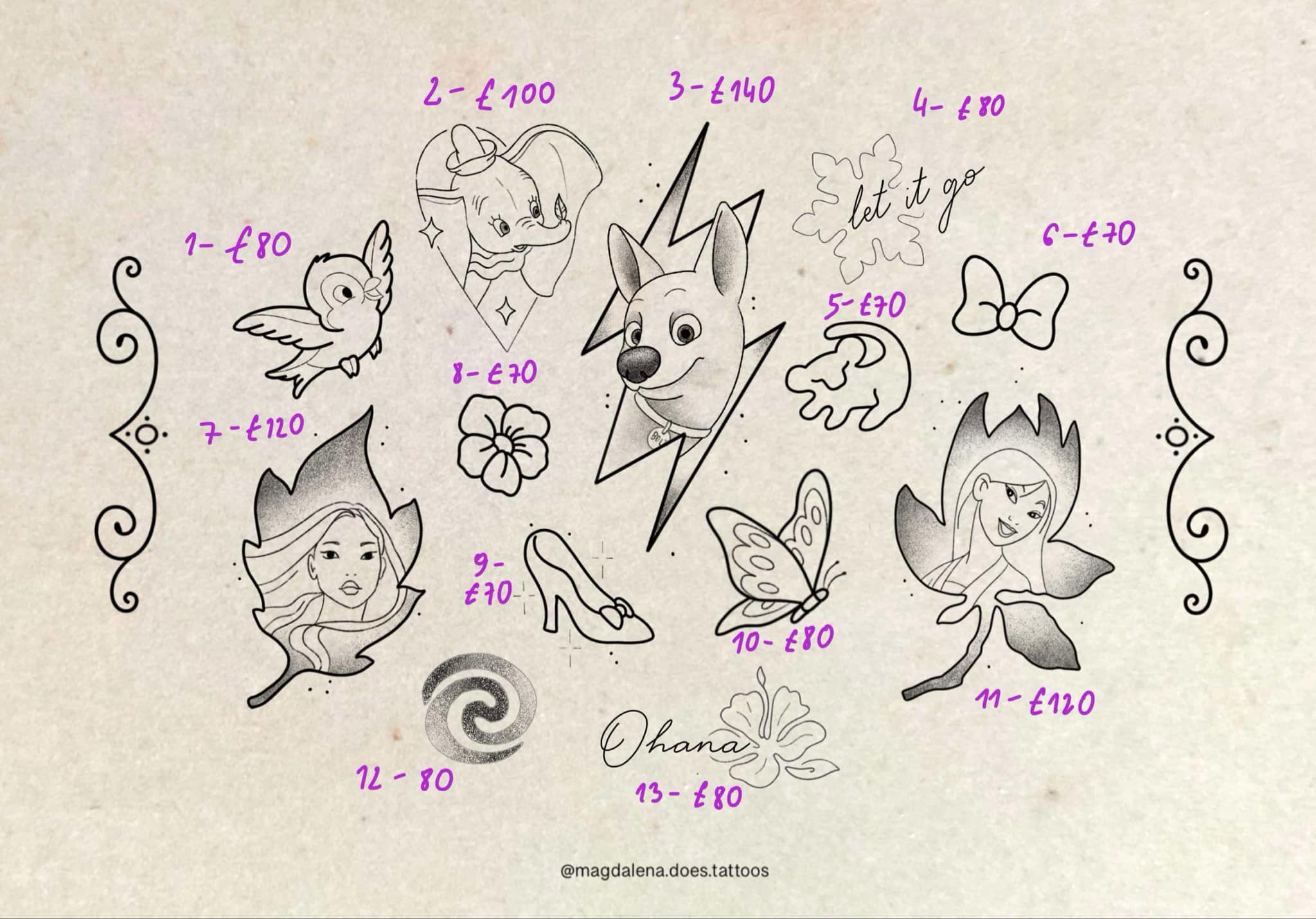 Disney inspired designs by Magda (2025)