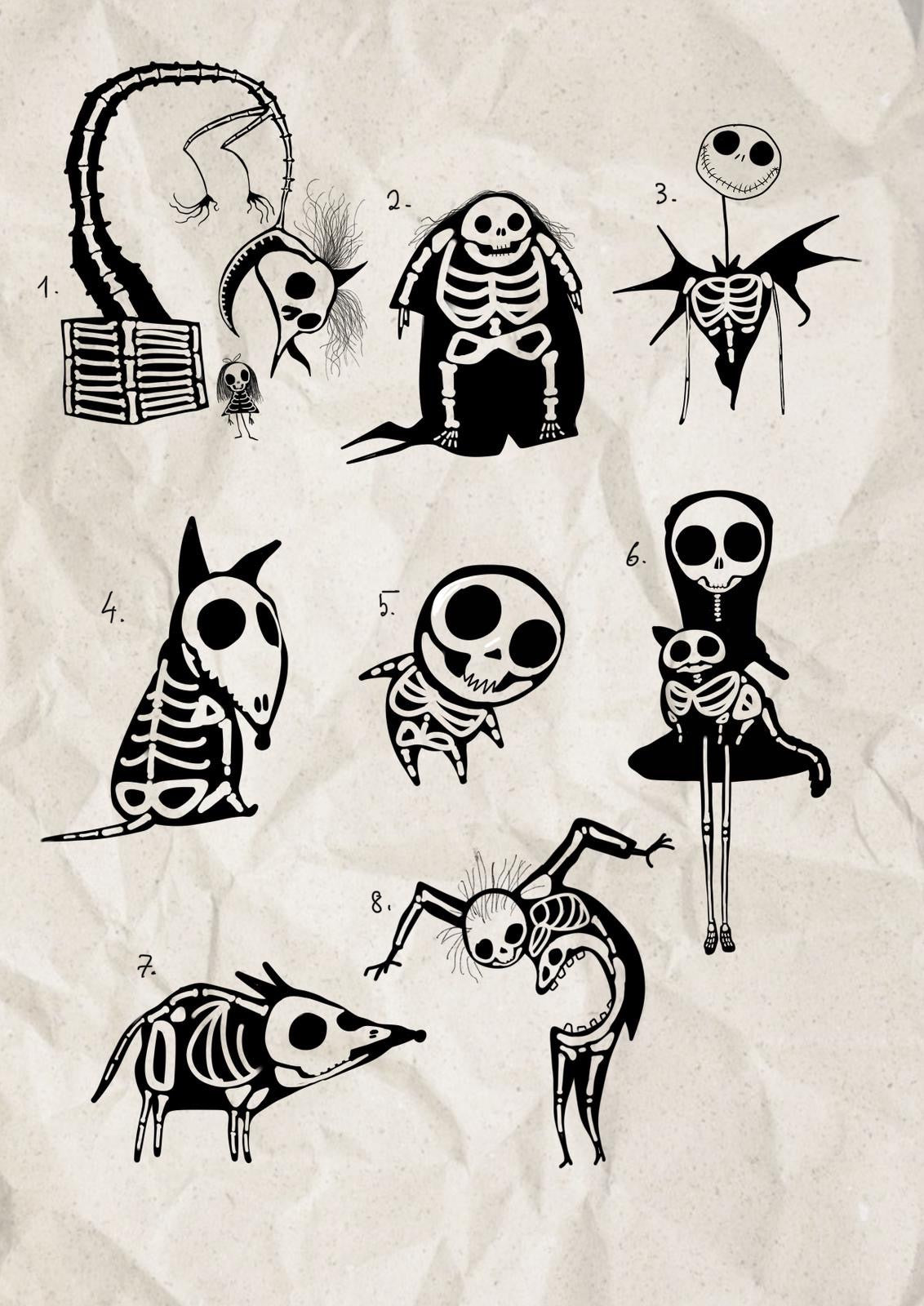 Tim Burton inspired designs by Song (2025)