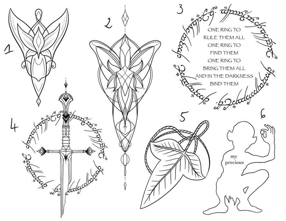 Lord of the Rings inspired designs by Zuzanna | Rock'n'Roll Tattoo ...