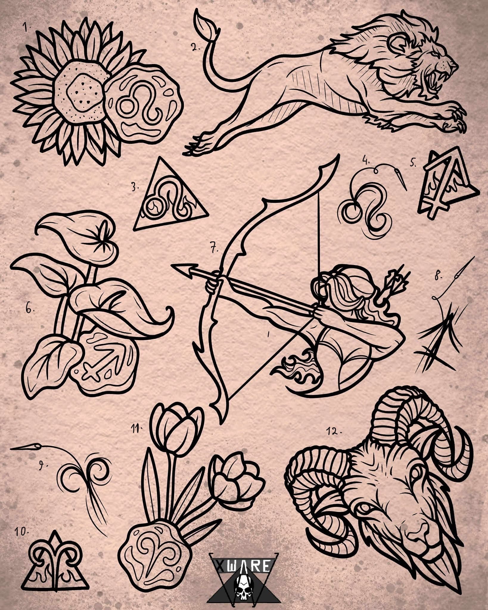 Zodiac and Star Sign inspired designs by Emily (2025)