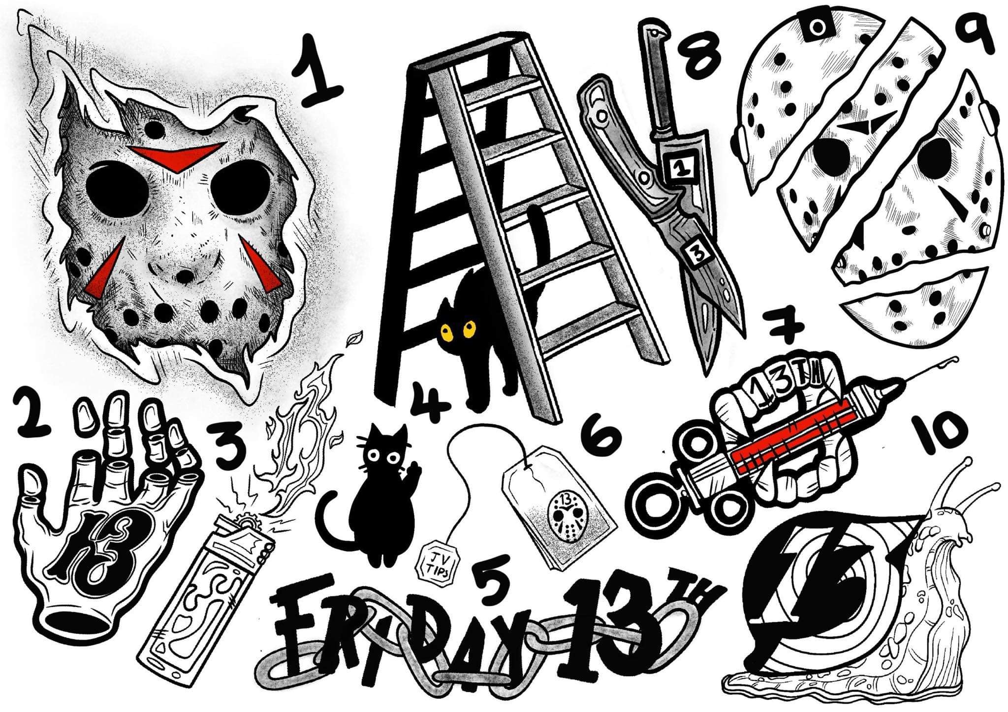 Friday 13th inspired designs by Emily
