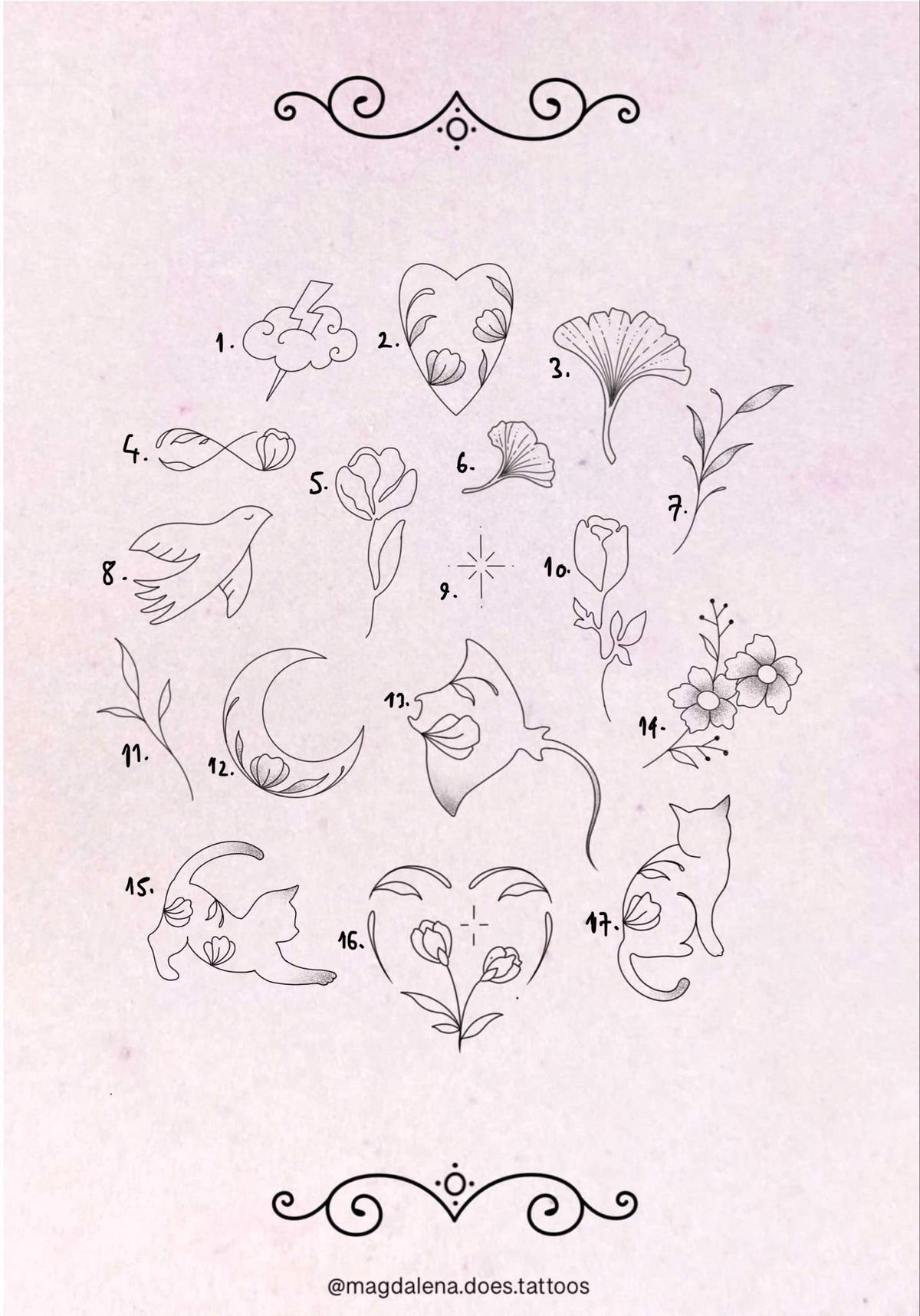 Fine Line and Illustrative inspired designs by Magda Rock'n'Roll