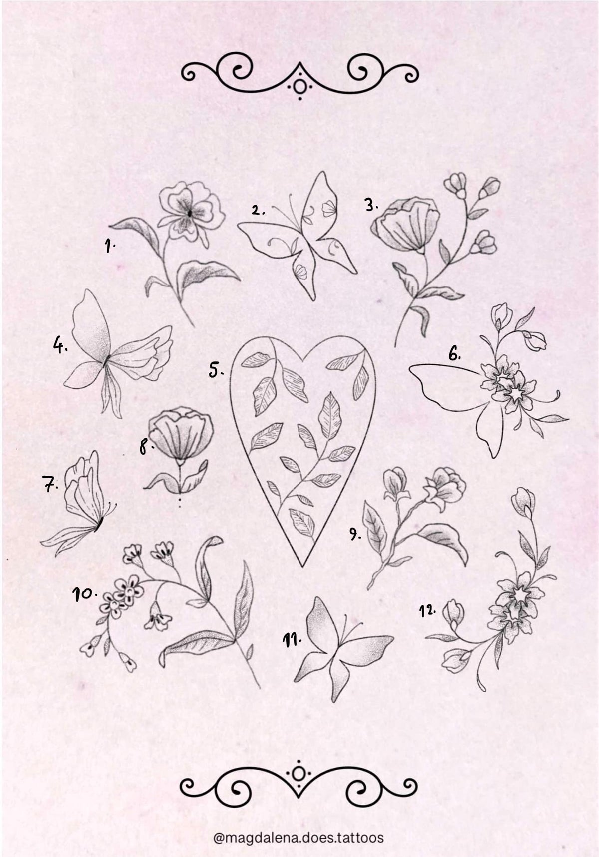 Fine Line and Illustrative inspired designs by Magda Rock'n'Roll