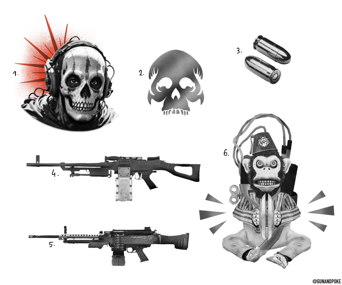 Call of Duty inspired designs by Amy | Rock'n'Roll Tattoo Online Store