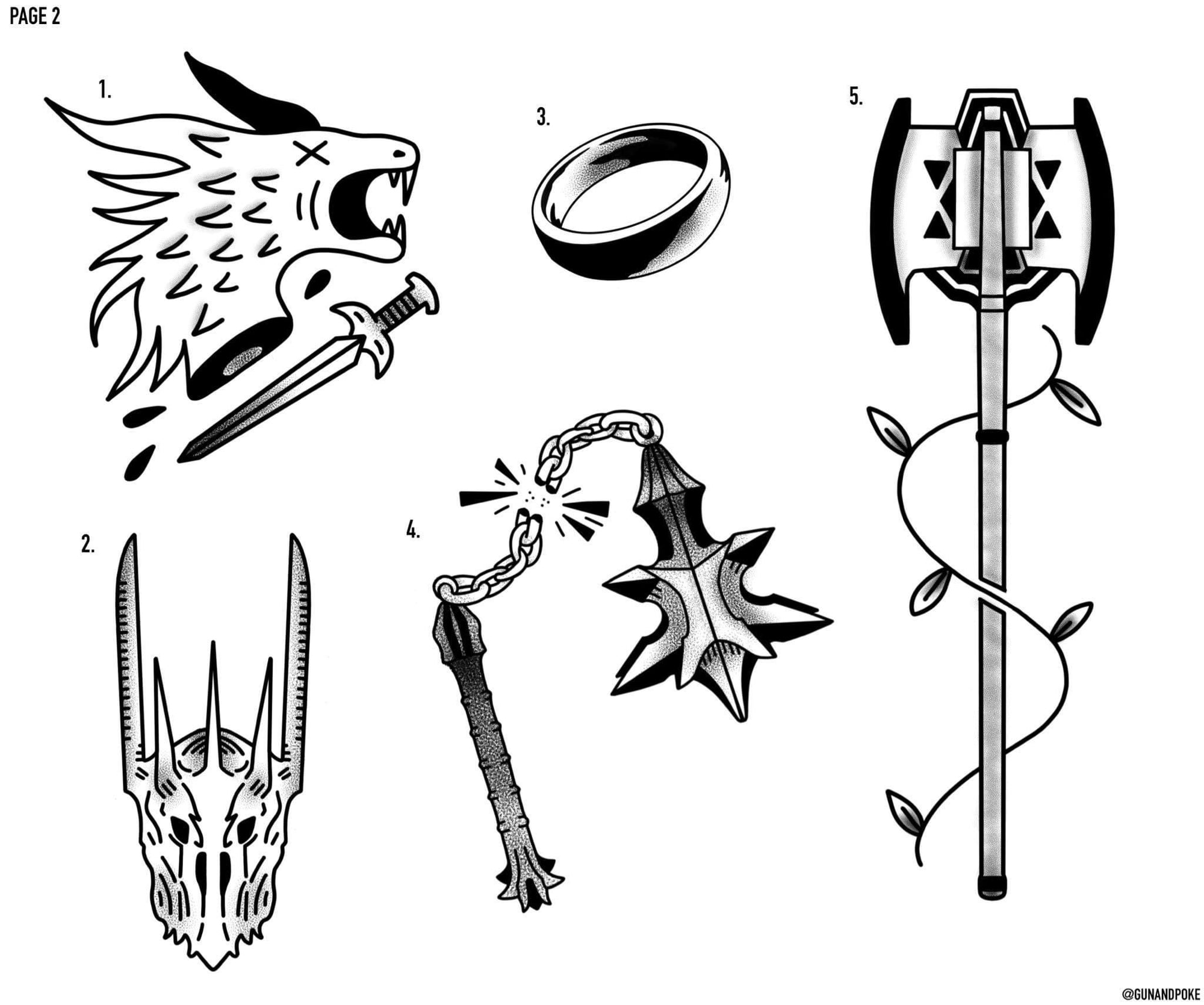 Lord of the Rings inspired designs by Amy (2024) | Rock'n'Roll Tattoo ...