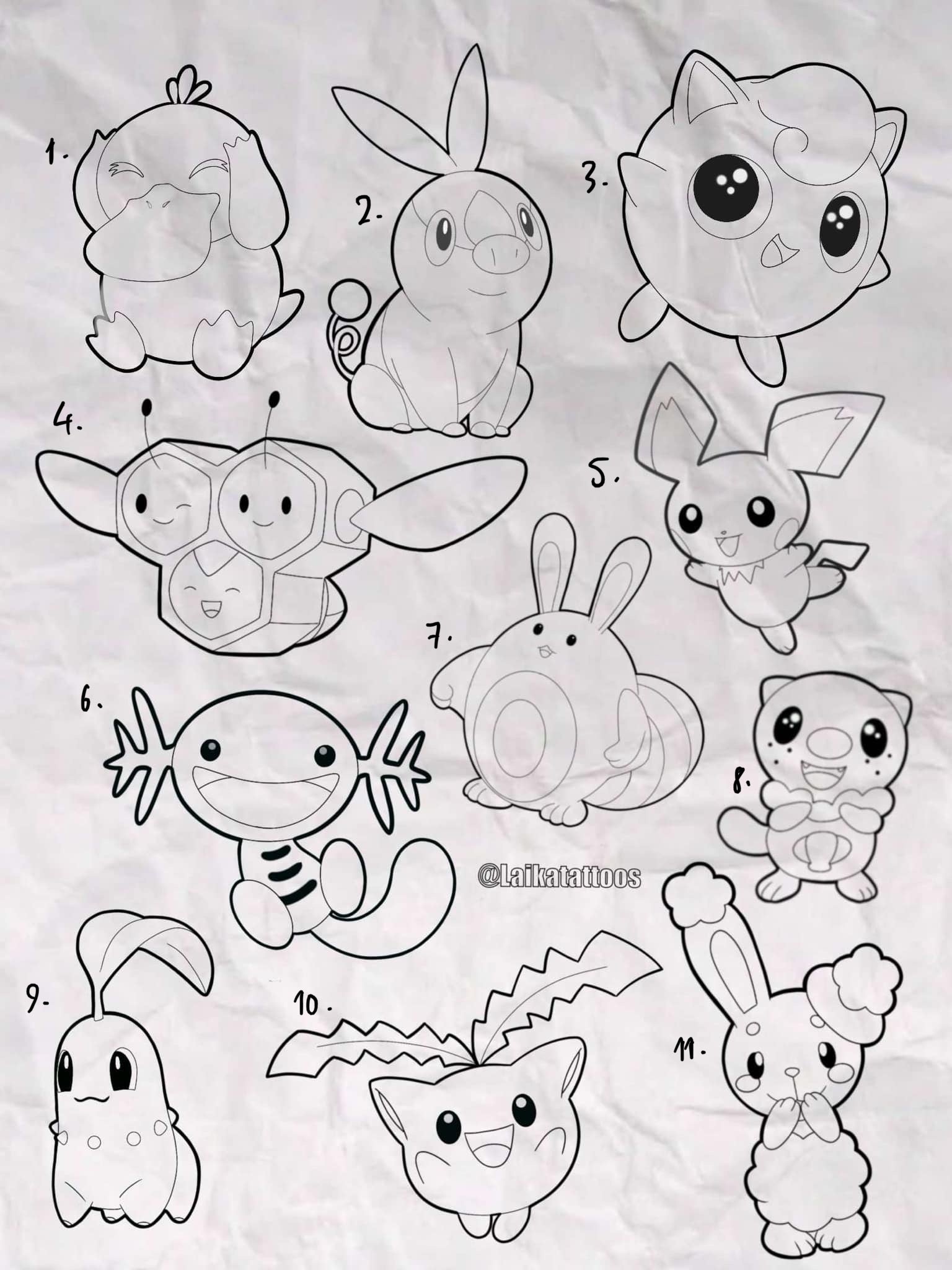 Pokemon inspired designs by Laika (2025)